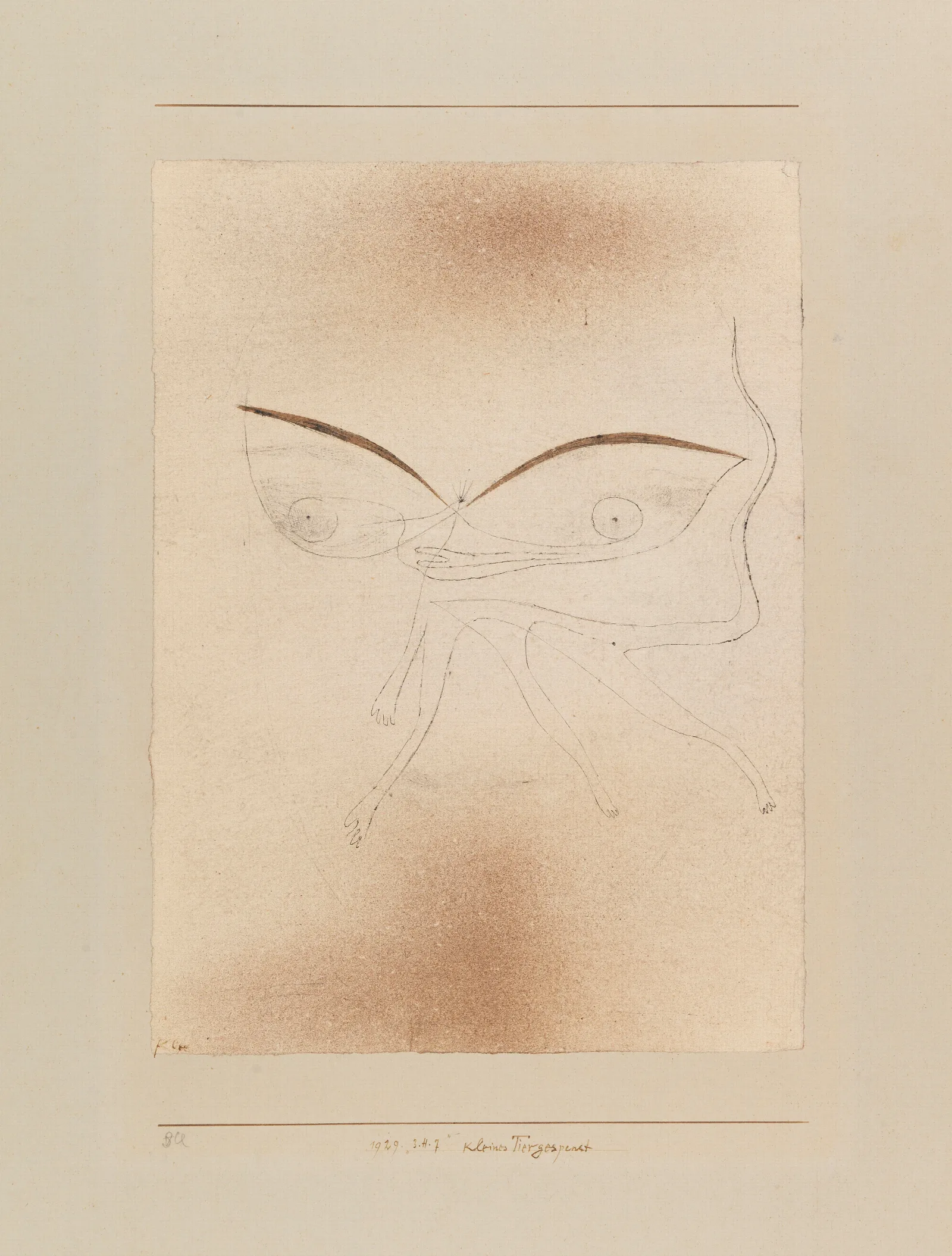 Kleines Tiergespenst Wall Art by Paul Klee - Canvas Print