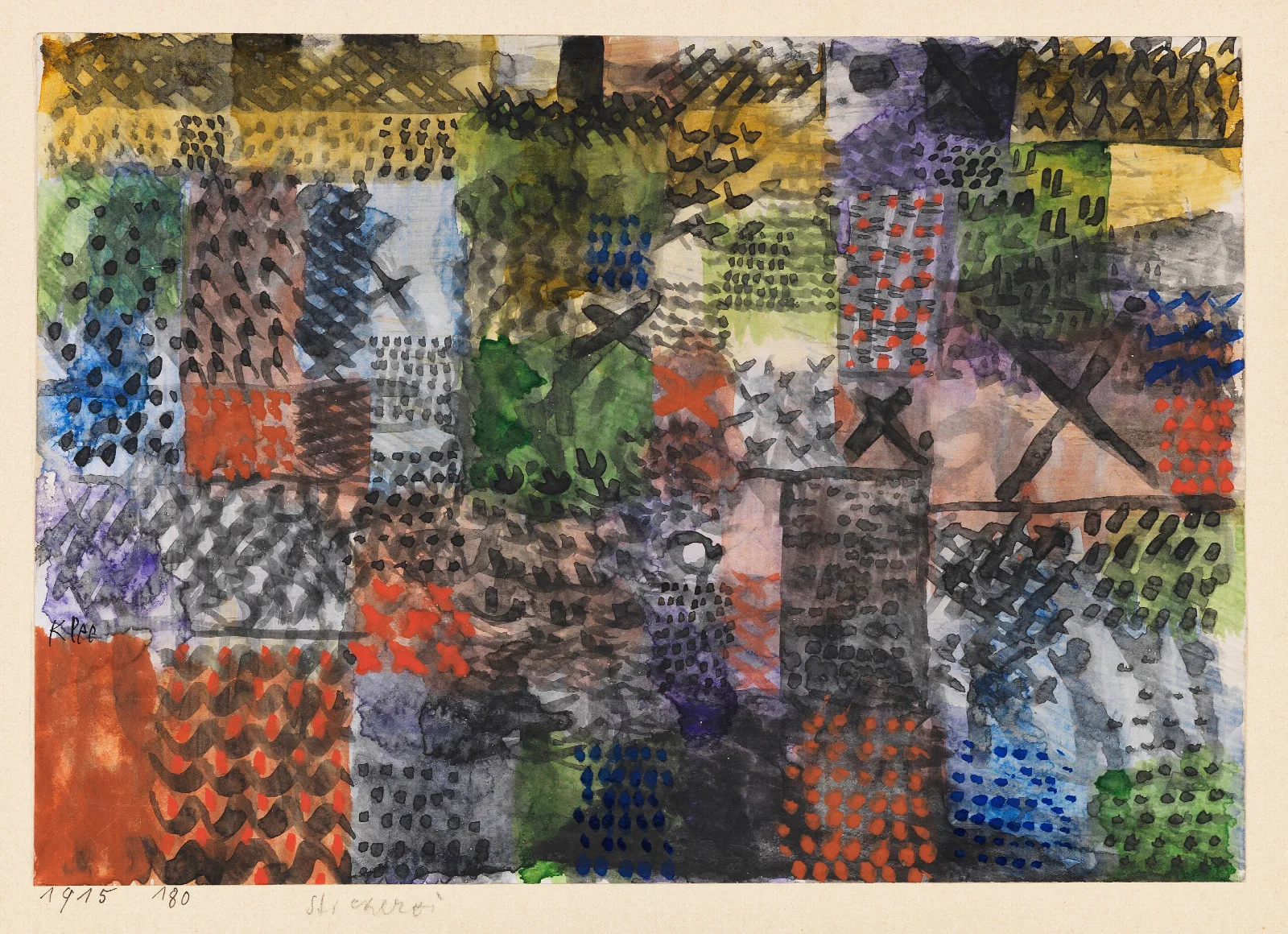 Stickerei Wall Art by Paul Klee - Canvas Print