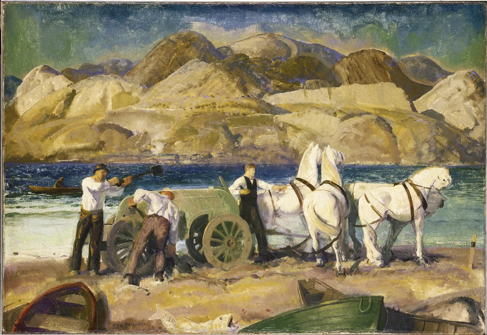 The Sand Cart Wall Art by George Wesley Bellows - Canvas Print
