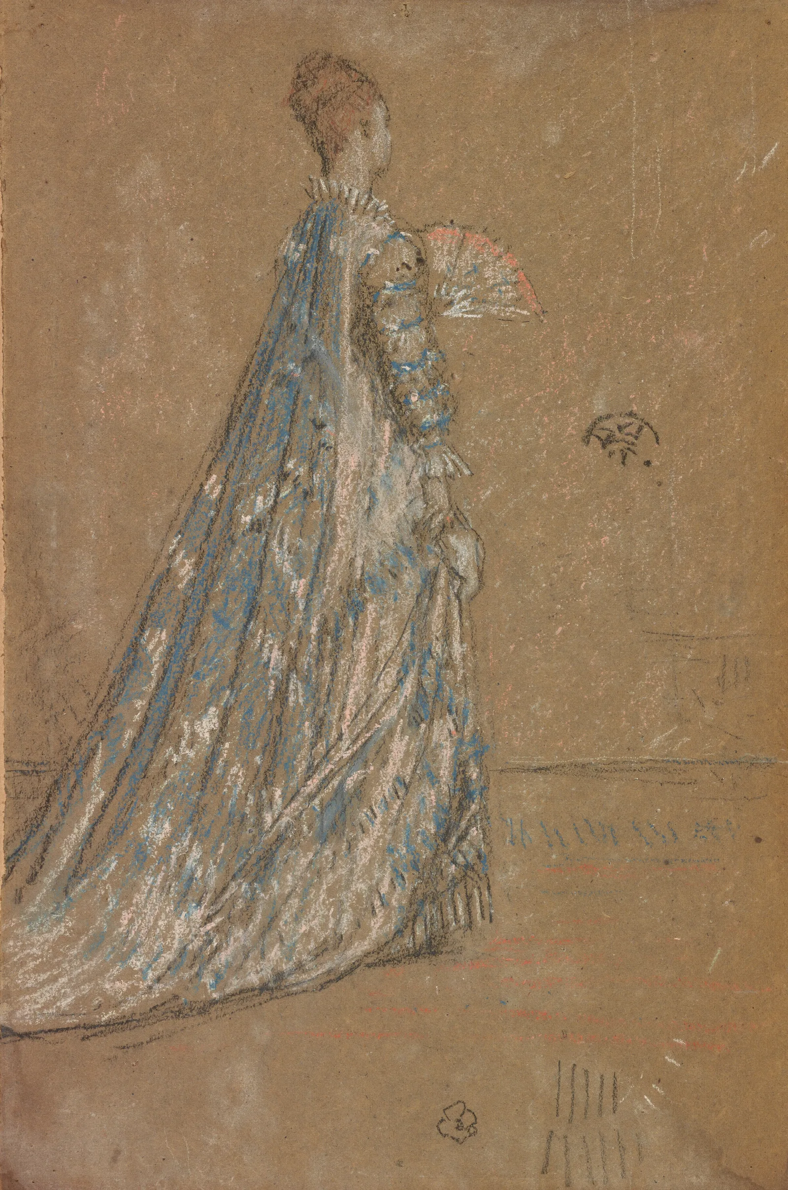 The Blue Dress Wall Art by James Abbott McNeill Whistler - Canvas Print
