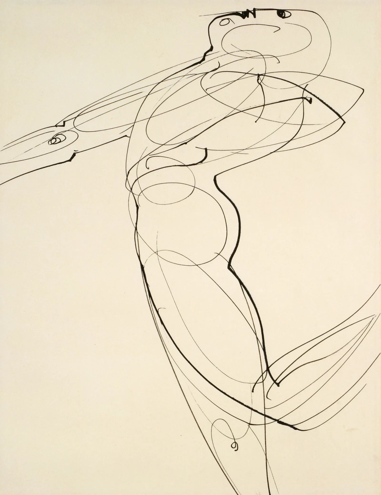 Figure Bending Backwards Wall Art by Oskar Schlemmer - Canvas Print