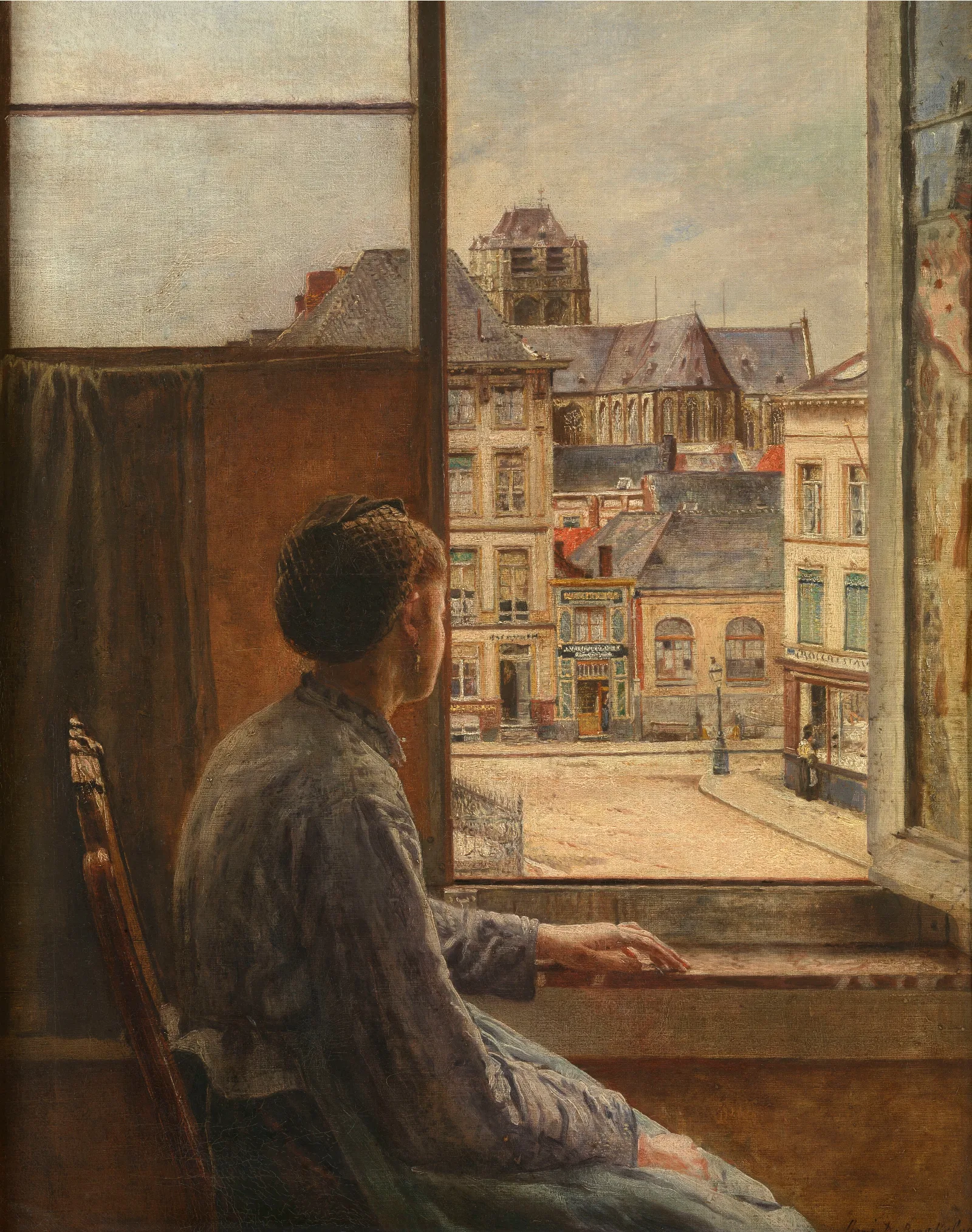 The Teniersplaats In Antwerp Wall Art by Henri de Braekeleer - Canvas Print