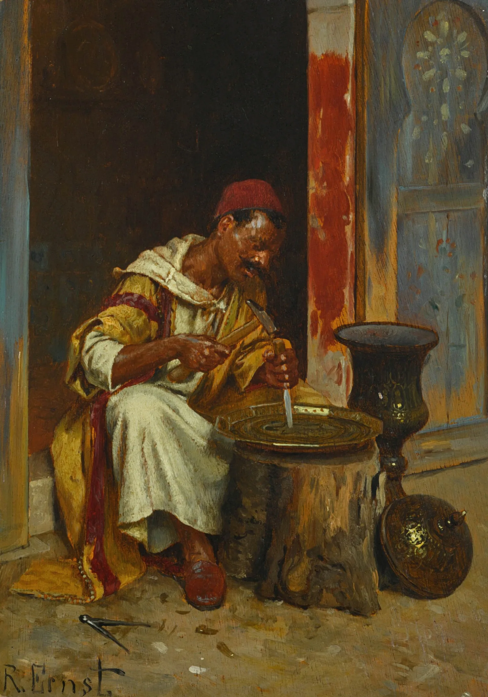 The Brass Worker Wall Art by Rudolf Ernst - Canvas Print