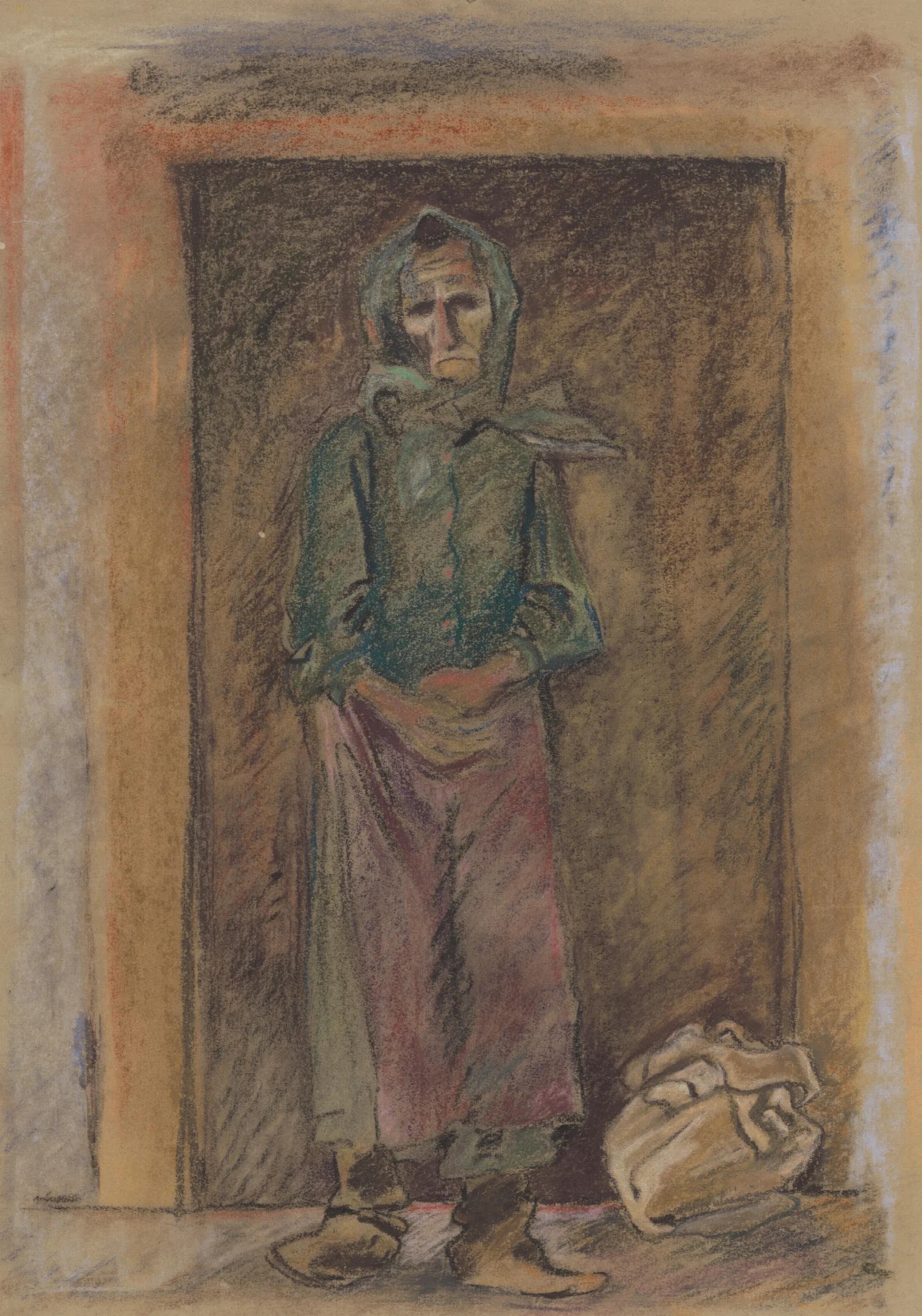Old Woman 5 Wall Art by Arnold Peter Weisz-Kubínčan - Canvas Print