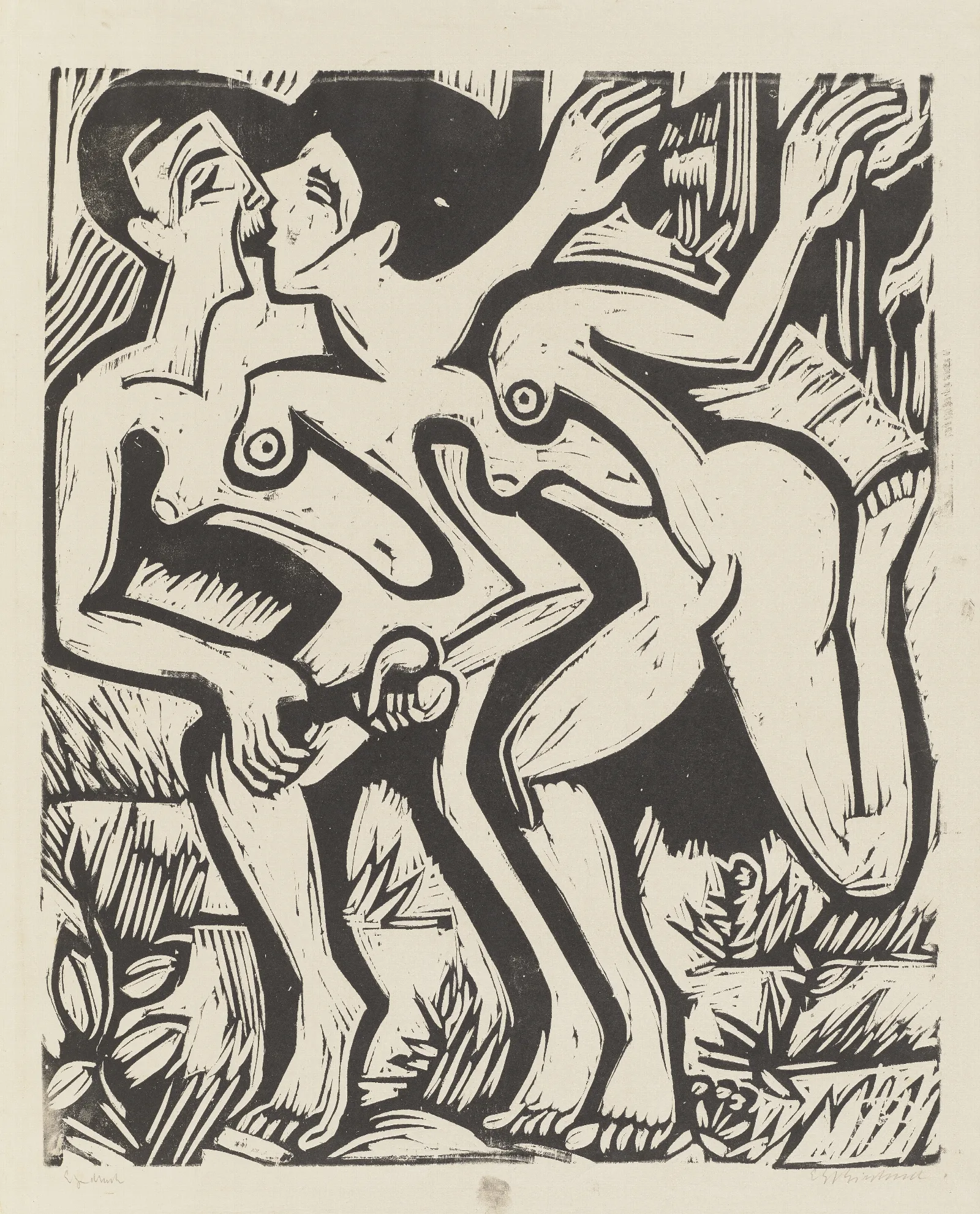 Stafettenlauferinnen Wall Art by Ernst Ludwig Kirchner - Canvas Print