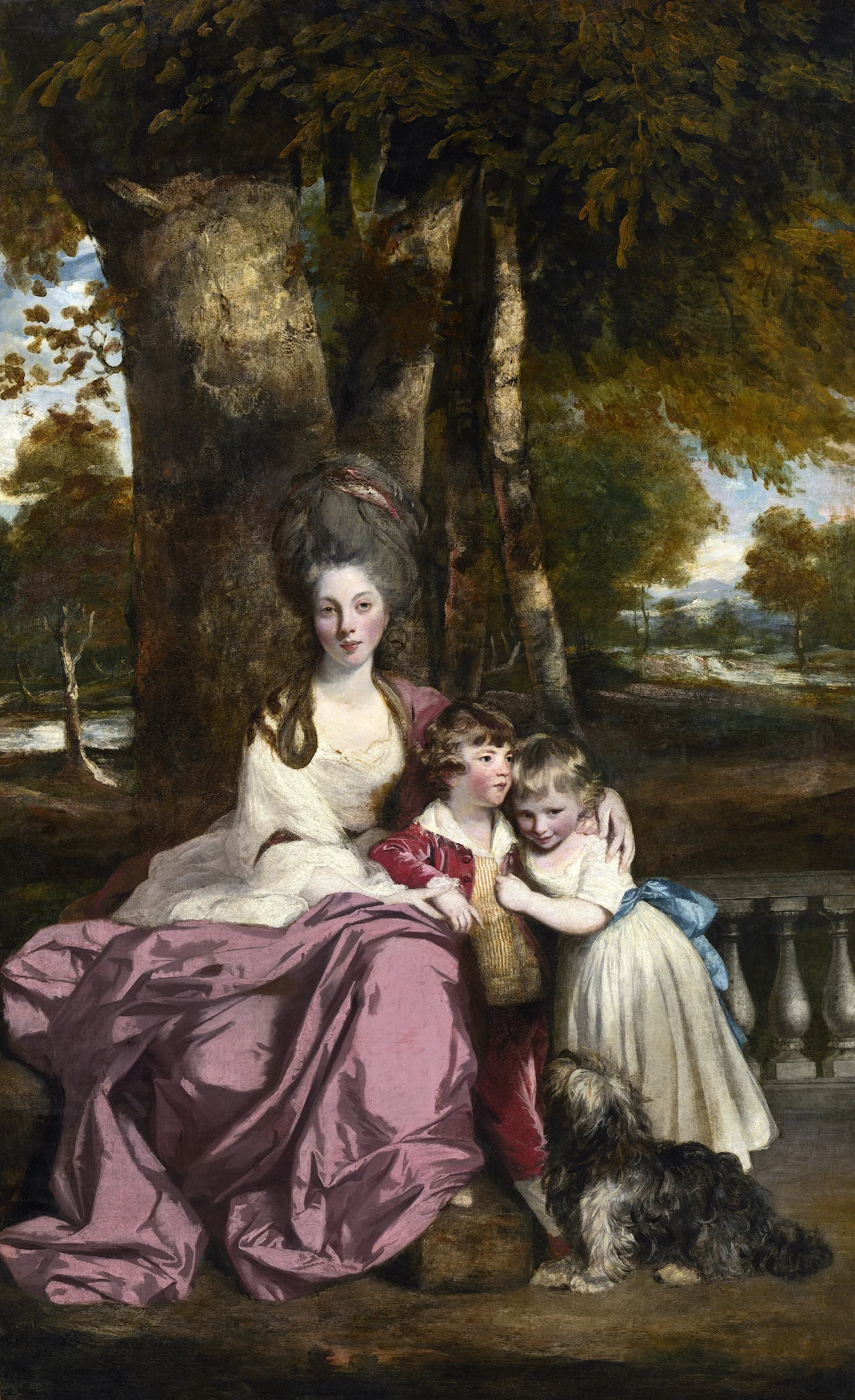Lady Elizabeth Delme And Her Children Wall Art by Sir Joshua Reynolds - Canvas Print