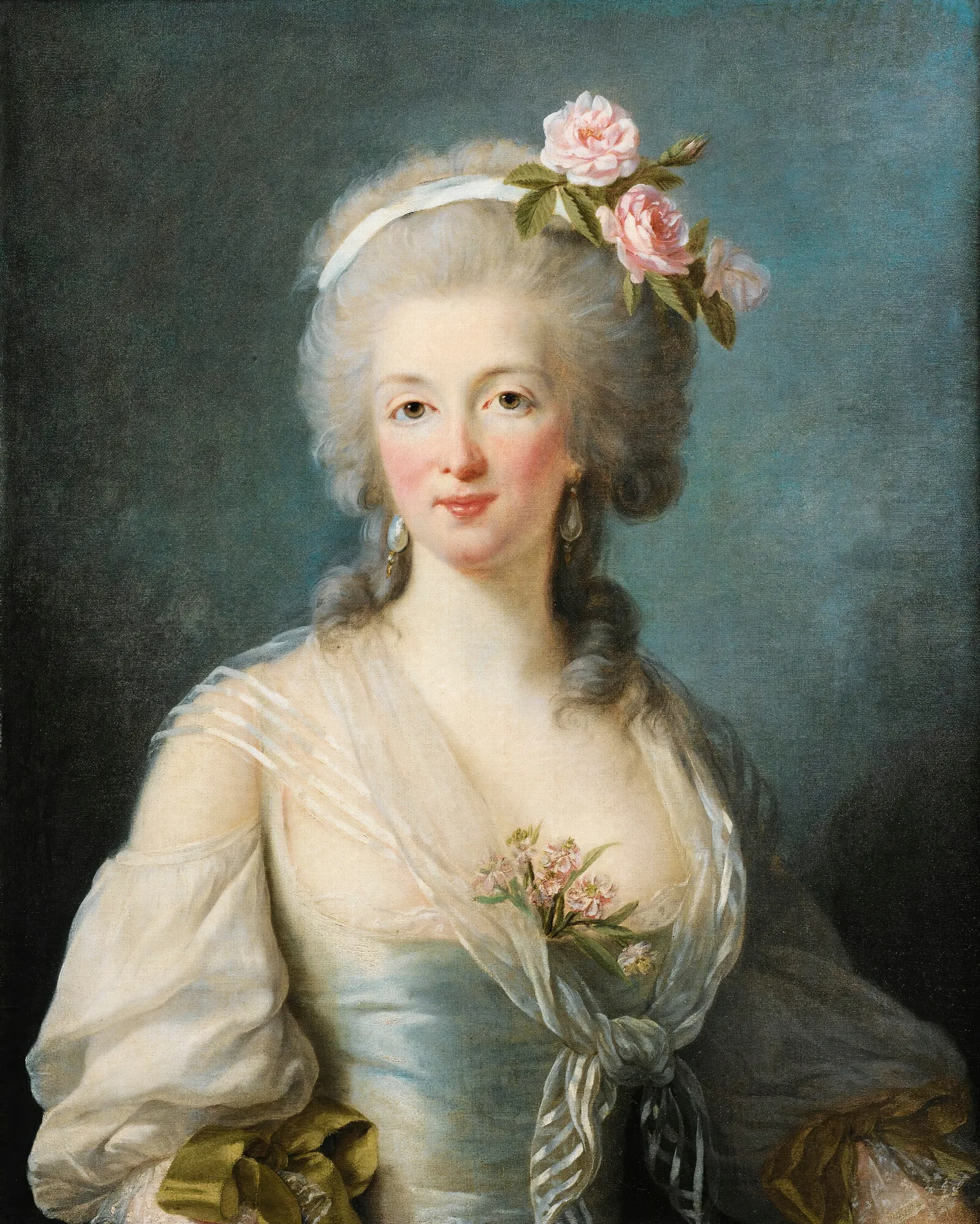 Portrait Of A Lady Said Portrait Of Jeanne De Valois Comtesse De La Motte Wall Art by Elisabeth Louise Vigée Le Brun - Canvas Print