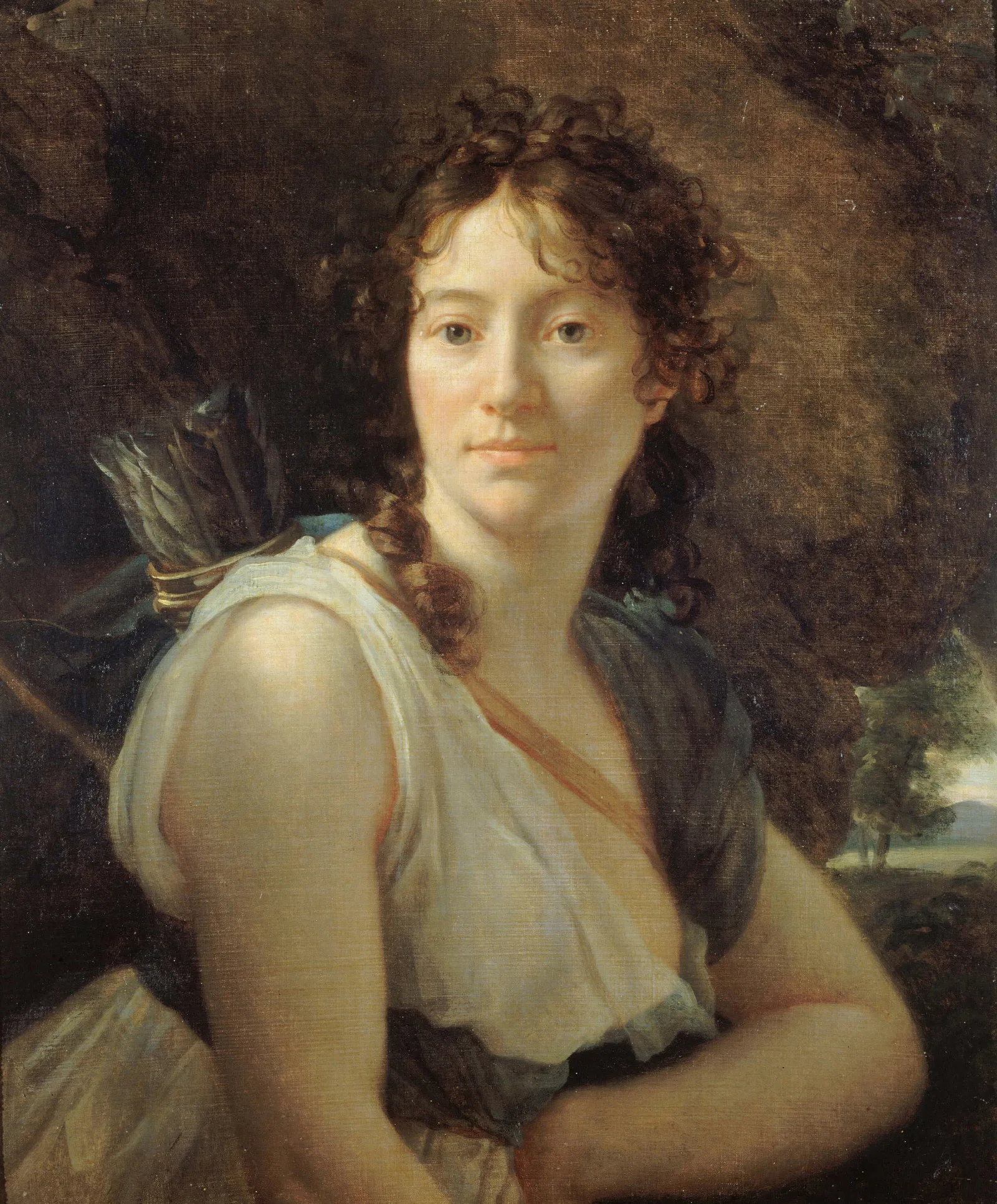 Portrait Of Mademoiselle Duchesnois 1777 1835 Member Of The Comedie Francaise In The Role Of Dido Wall Art by François Gérard - Canvas Print