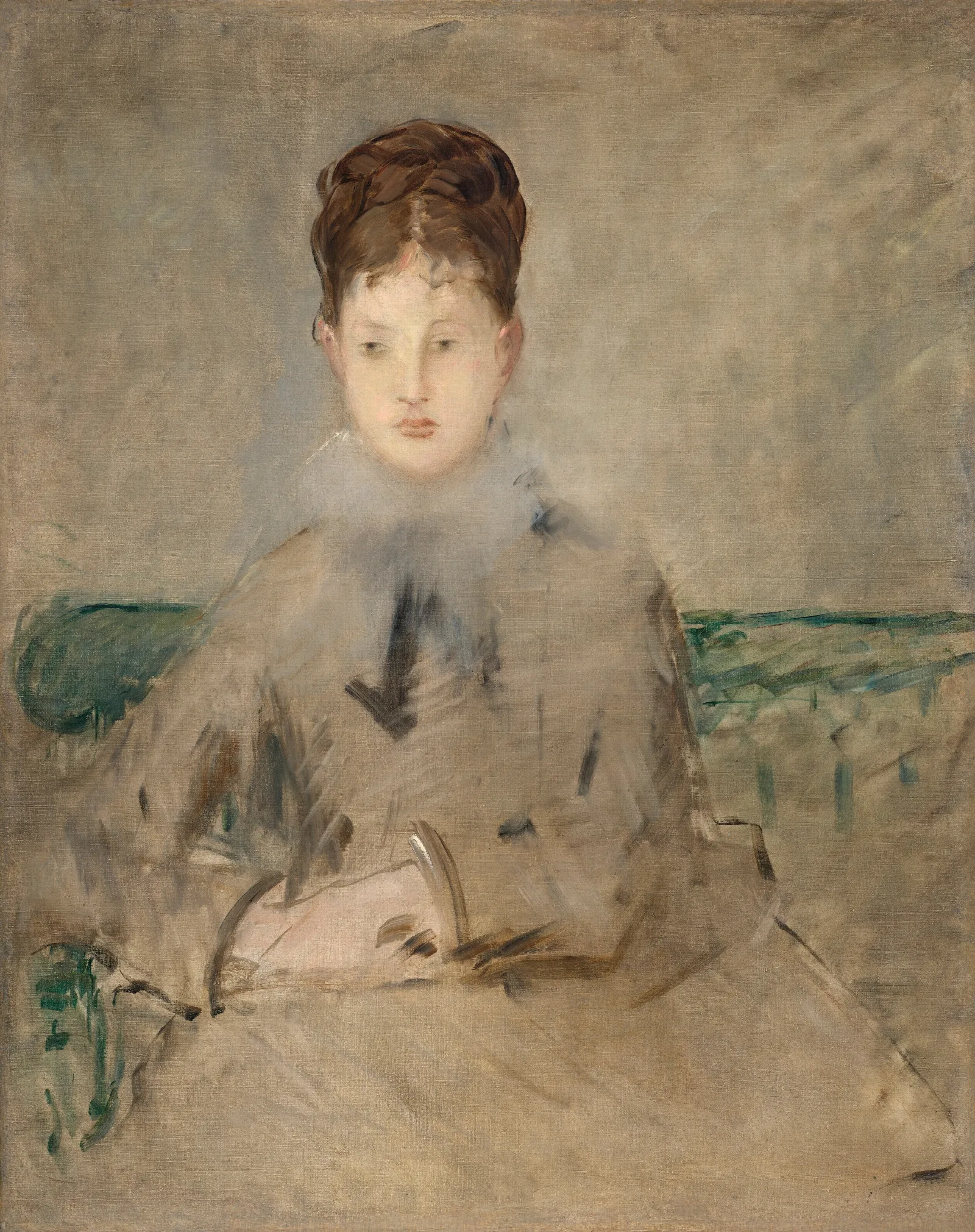 Portrait De Madame Jules Guillemet Wall Art by Édouard Manet - Canvas Print