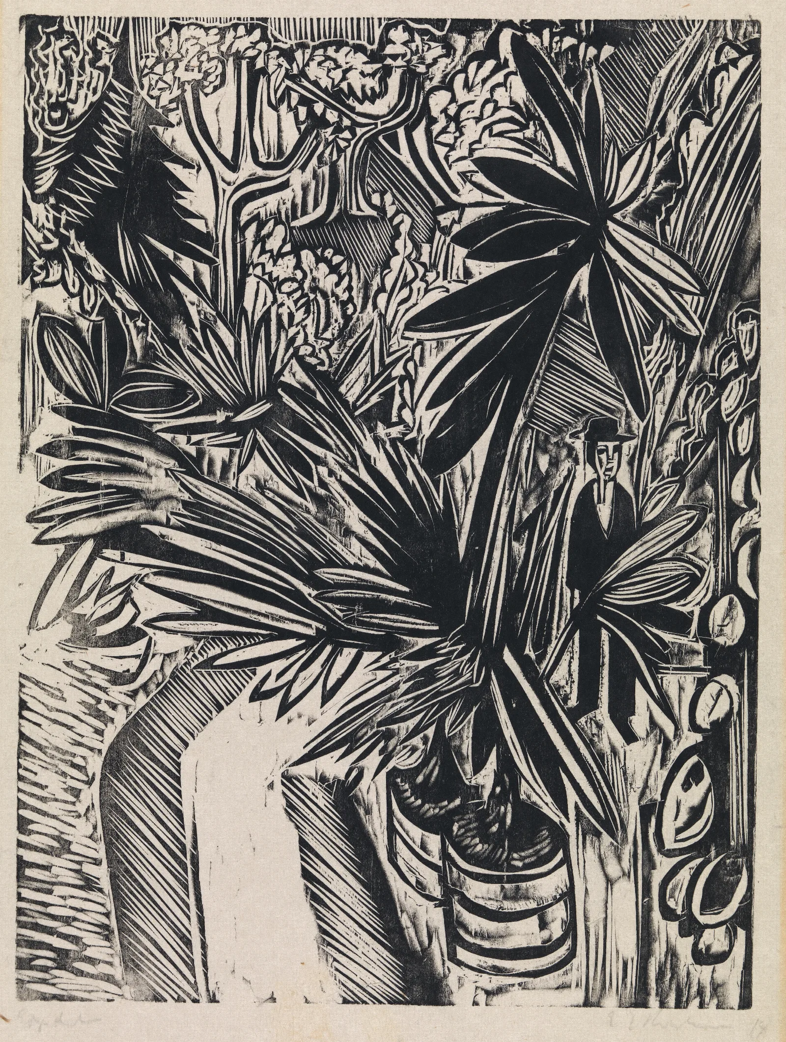 Vaeksthus Jena Wall Art by Ernst Ludwig Kirchner - Canvas Print