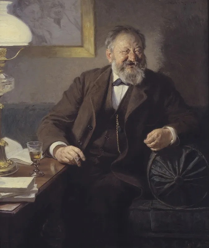 The Author Sophus Schandorph Wall Art by Peder Severin Krøyer - Canvas Print