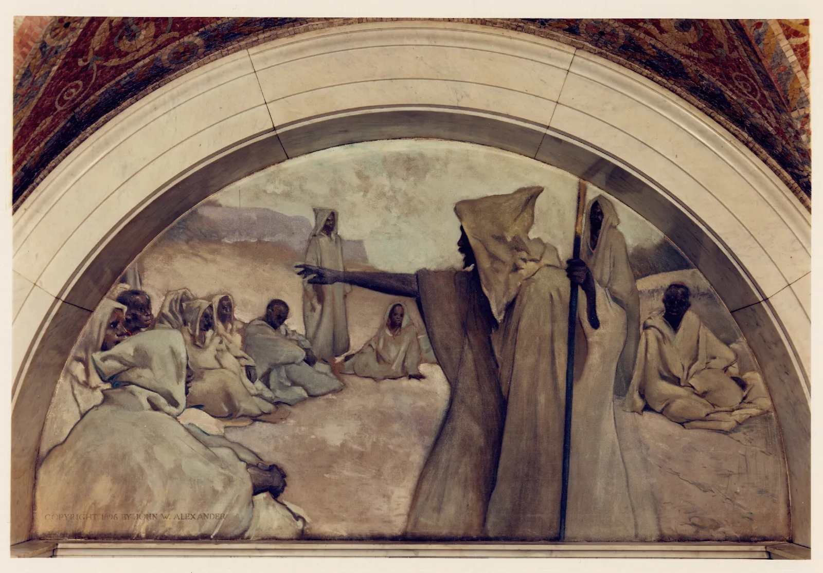 Oral Tradition Mural In Evolution Of The Book Series Wall Art by John White Alexander - Canvas Print