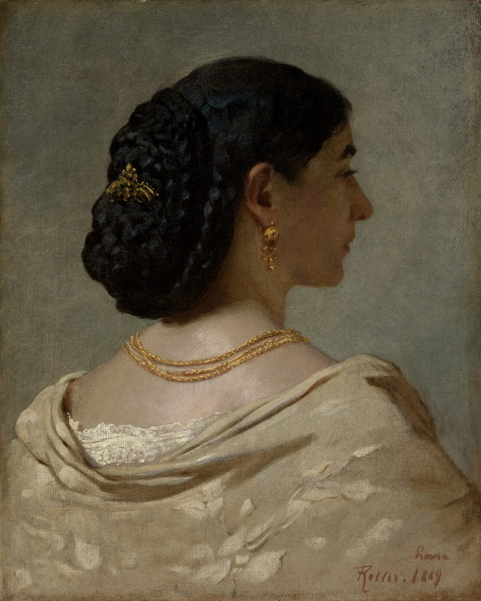 Portrait Of Nana Risi Wall Art by Ferdinand Keller - Canvas Print