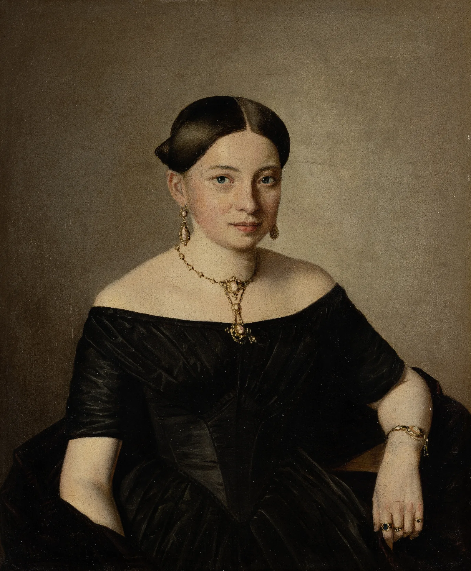 Countess Dimitri Tatischeff Wall Art by Ferdinand Georg Waldmüller - Canvas Print