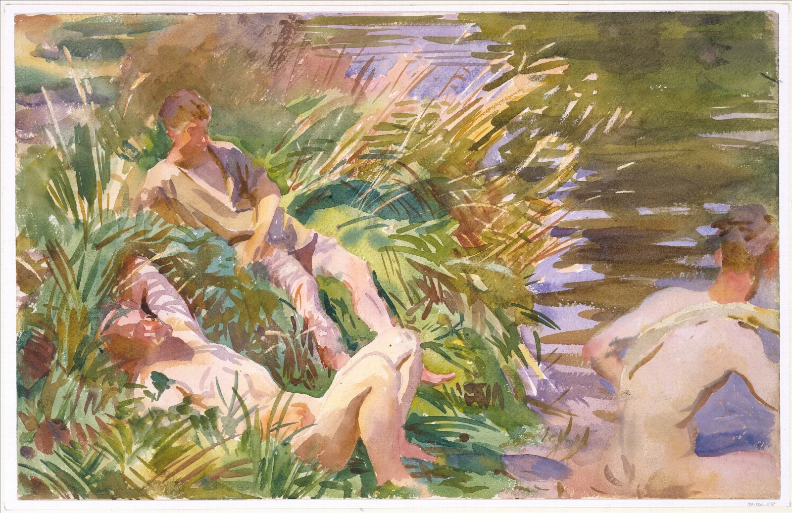 Tommies Bathing Wall Art by John Singer Sargent - Canvas Print