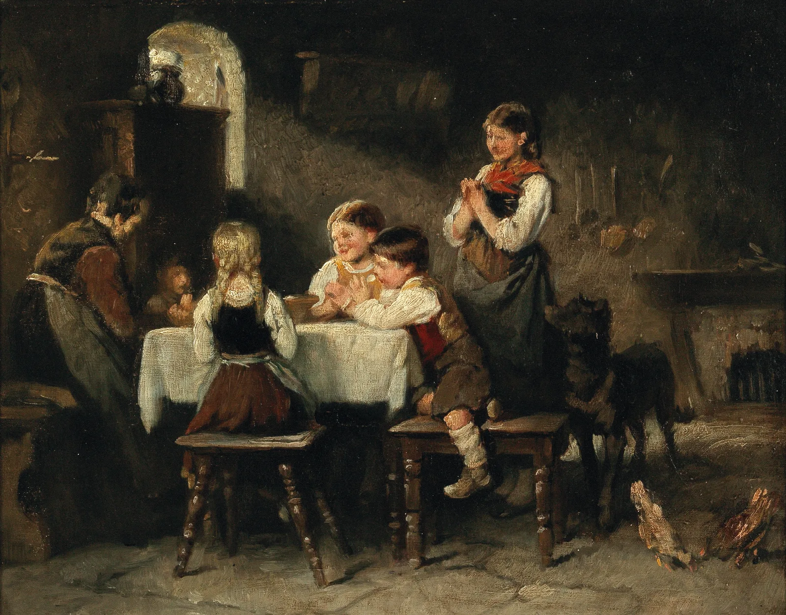 The Grace Study Wall Art by Franz von Defregger - Canvas Print