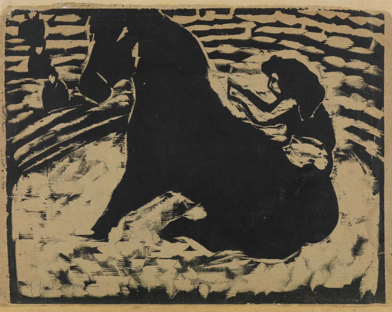 Zirkusreiterin Artistin Auf Schwarzem Pony Wall Art by Ernst Ludwig Kirchner - Canvas Print
