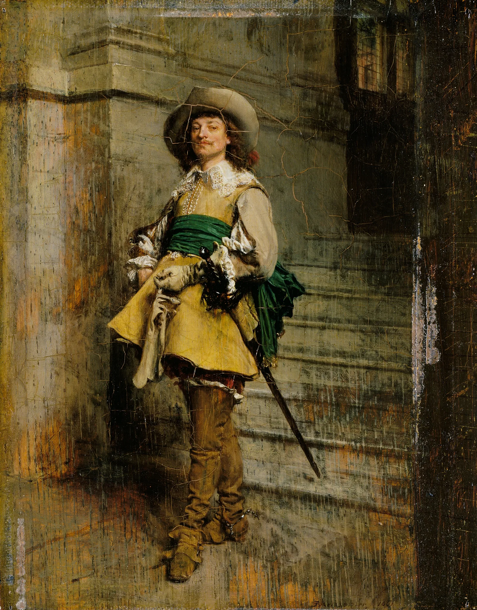 A Cavalier Time Of Louis Xiii Wall Art by Ernest Meissonier - Canvas Print