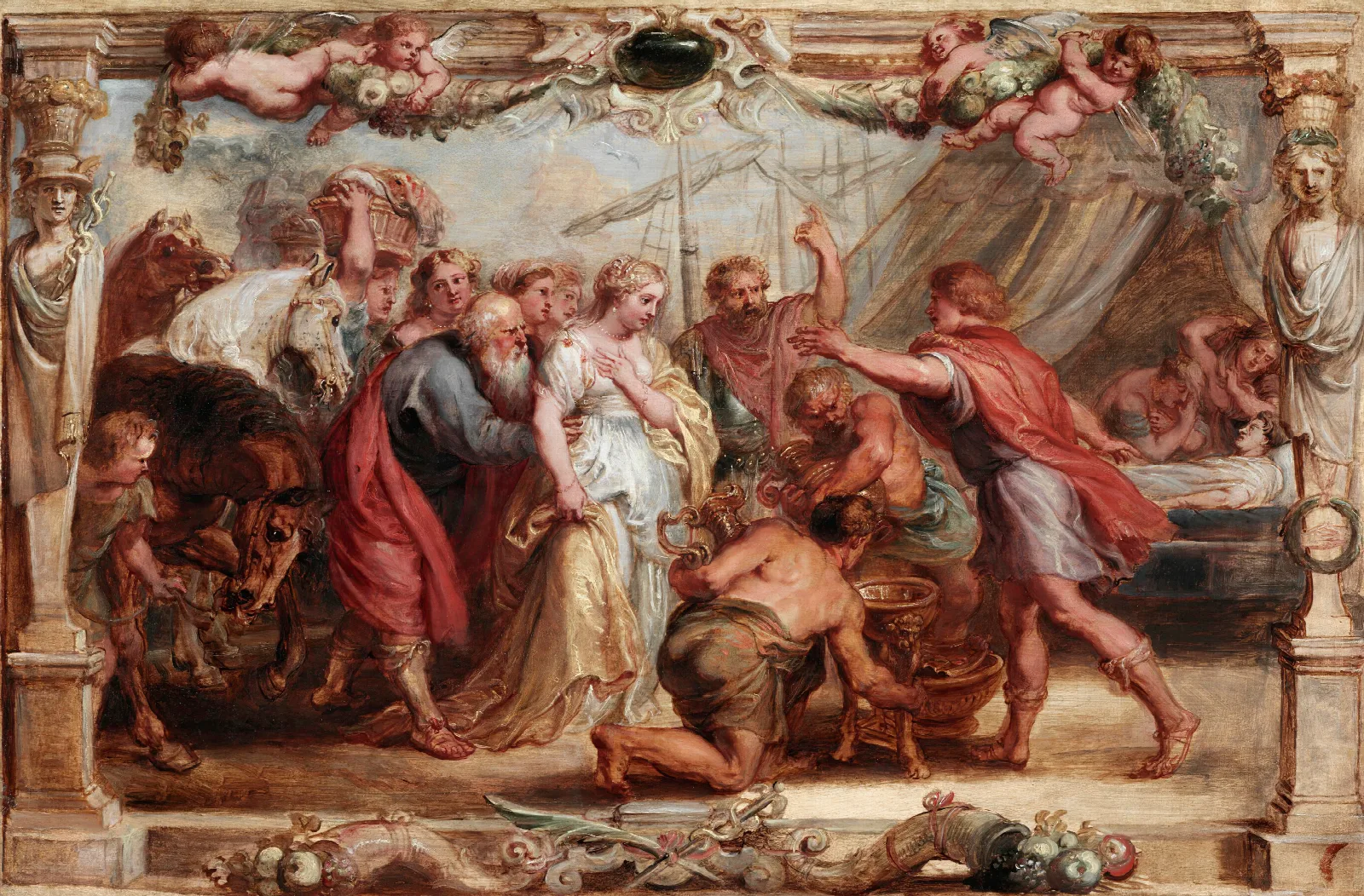 Briseis Given Back To Achilles Wall Art by Peter Paul Rubens - Canvas Print