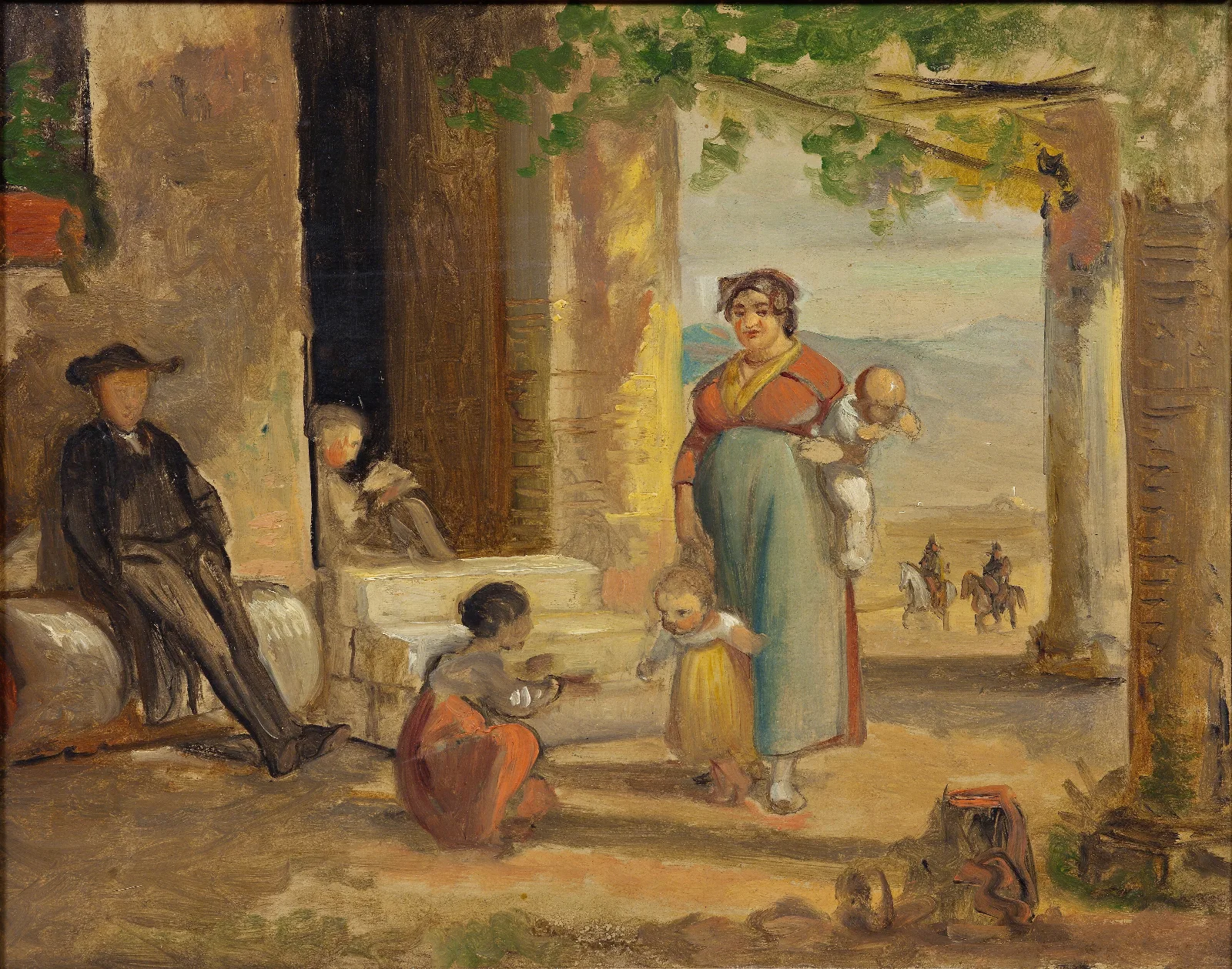 Child Learning To Walk Wall Art by Wilhelm Marstrand - Canvas Print
