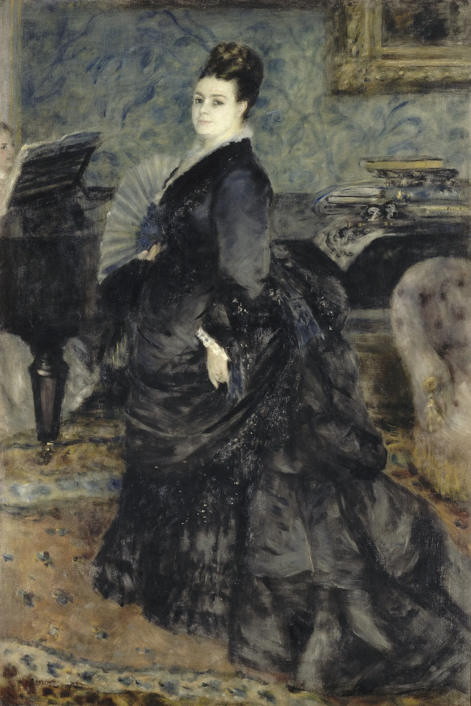 Portrait Of A Woman Called Of Mme Georges Hartmann Wall Art by Pierre-Auguste Renoir - Canvas Print