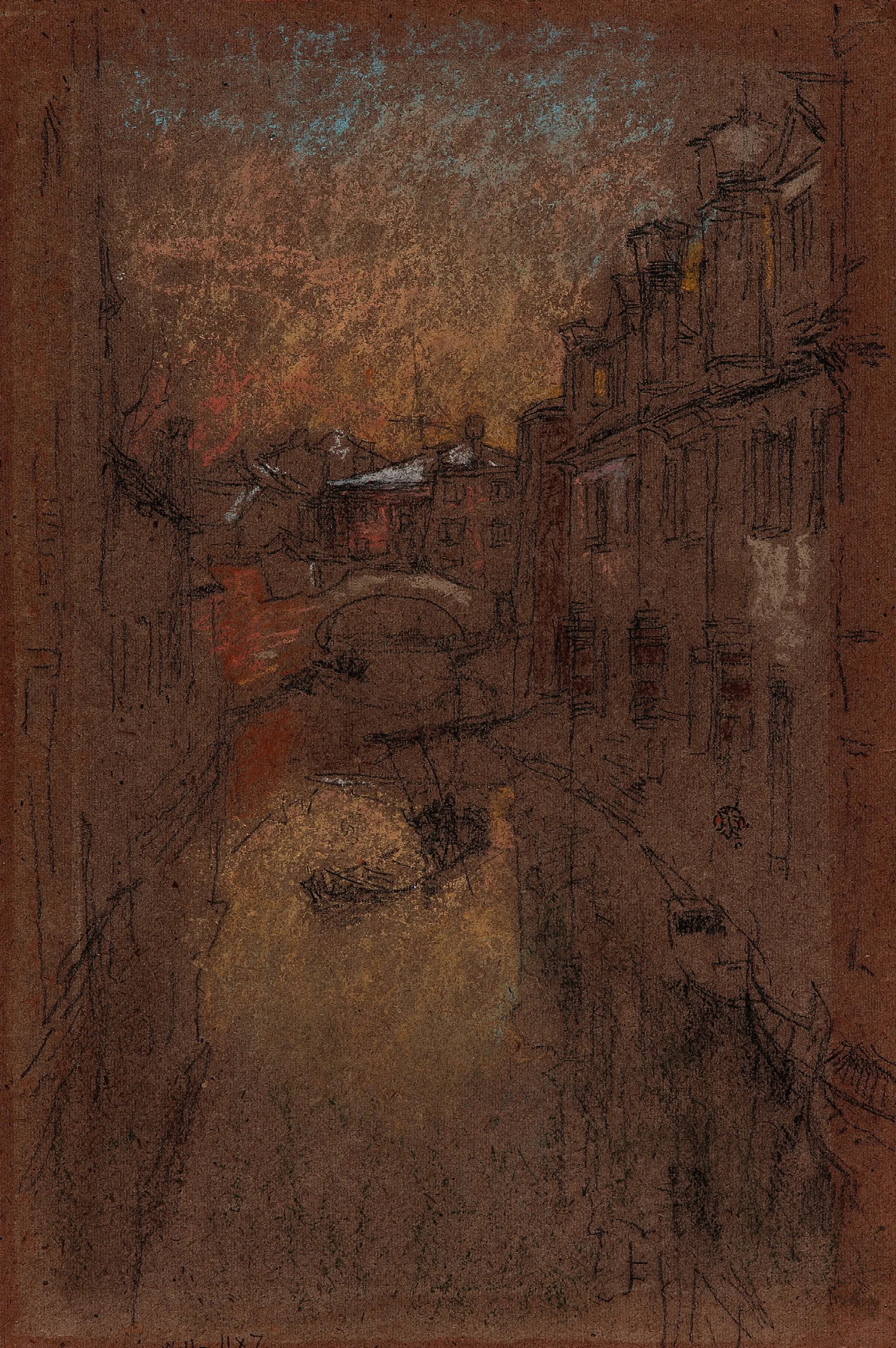 Winter Evening 4 Wall Art by James Abbott McNeill Whistler - Canvas Print