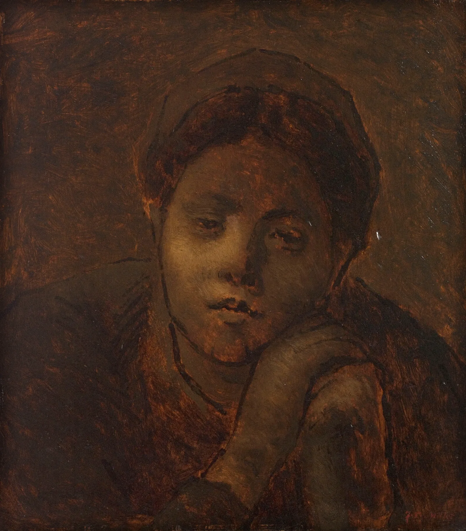 Tete De Paysanne Etude Wall Art by Jean-François Millet - Canvas Print