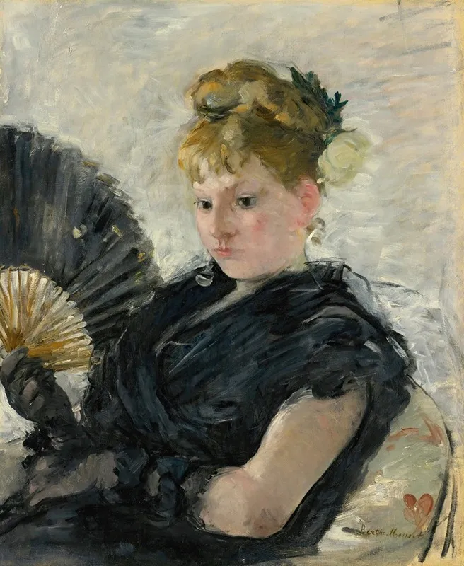Femme A Leventail Wall Art by Berthe Morisot - Canvas Print