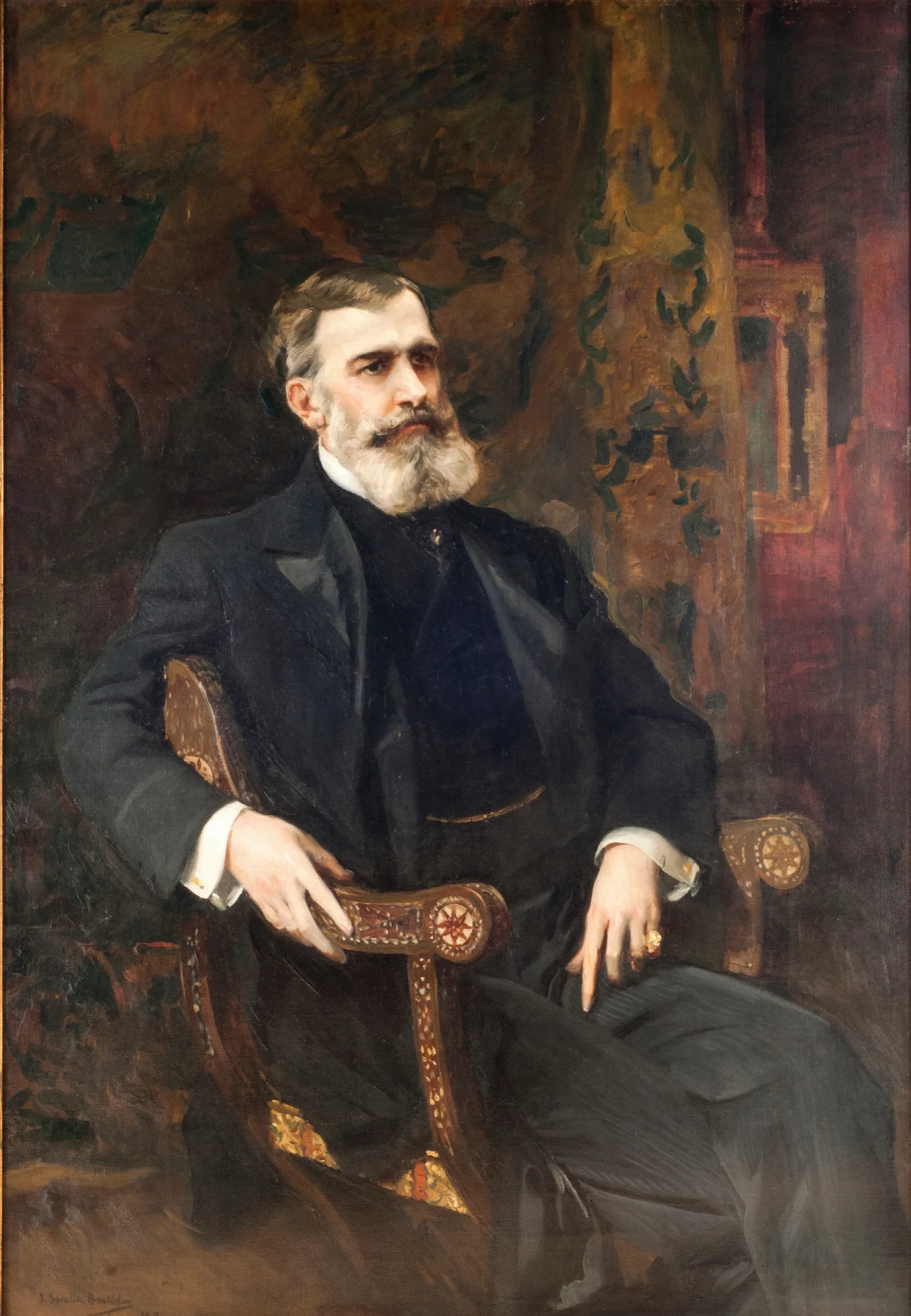 Portrait Of Jose Prudencio De Guerrico Wall Art by Joaquín Sorolla - Canvas Print