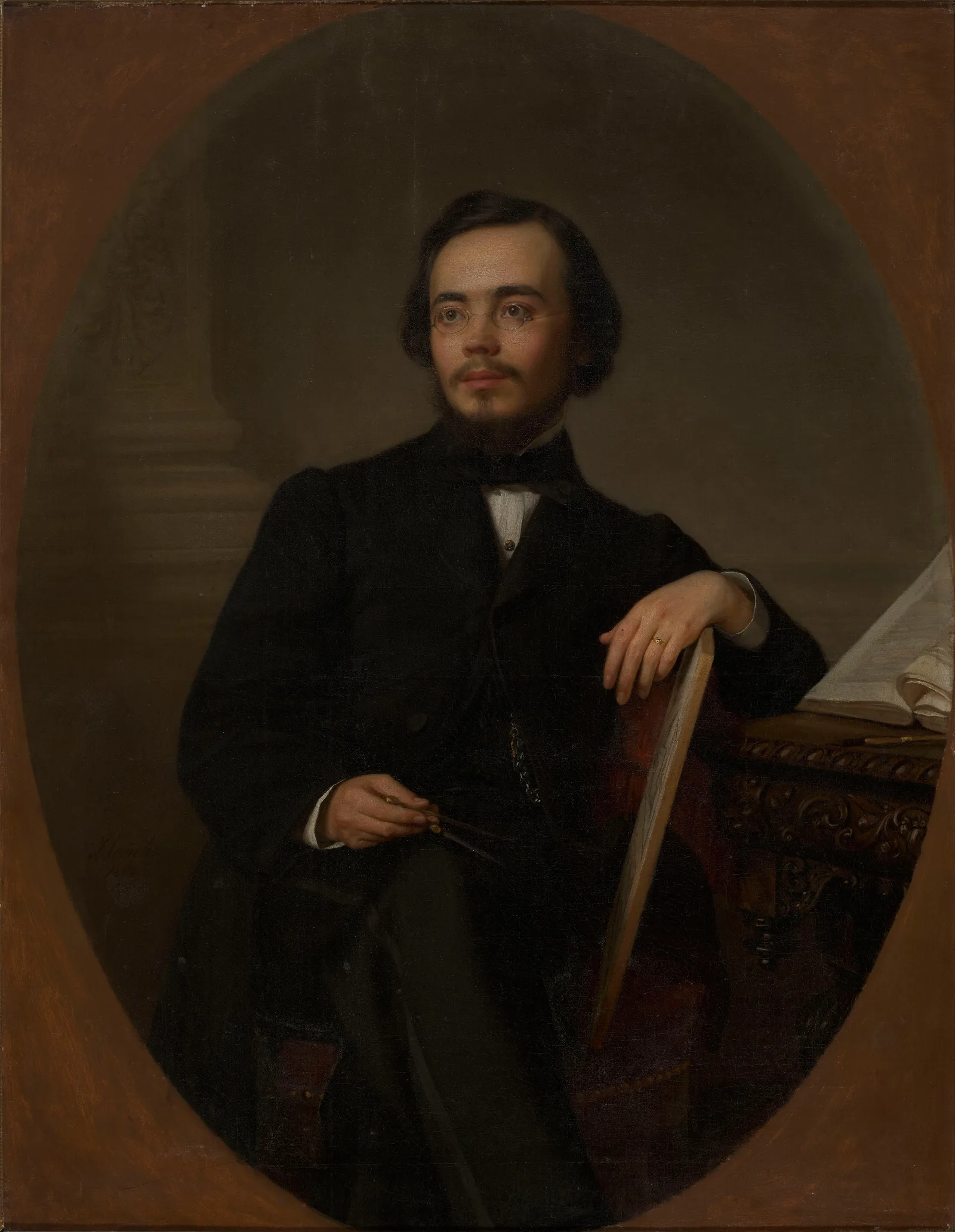 Portrait Of Aleksander Waszkowski Member Of The National Government In 1863 Wall Art by Józef Simmler - Canvas Print