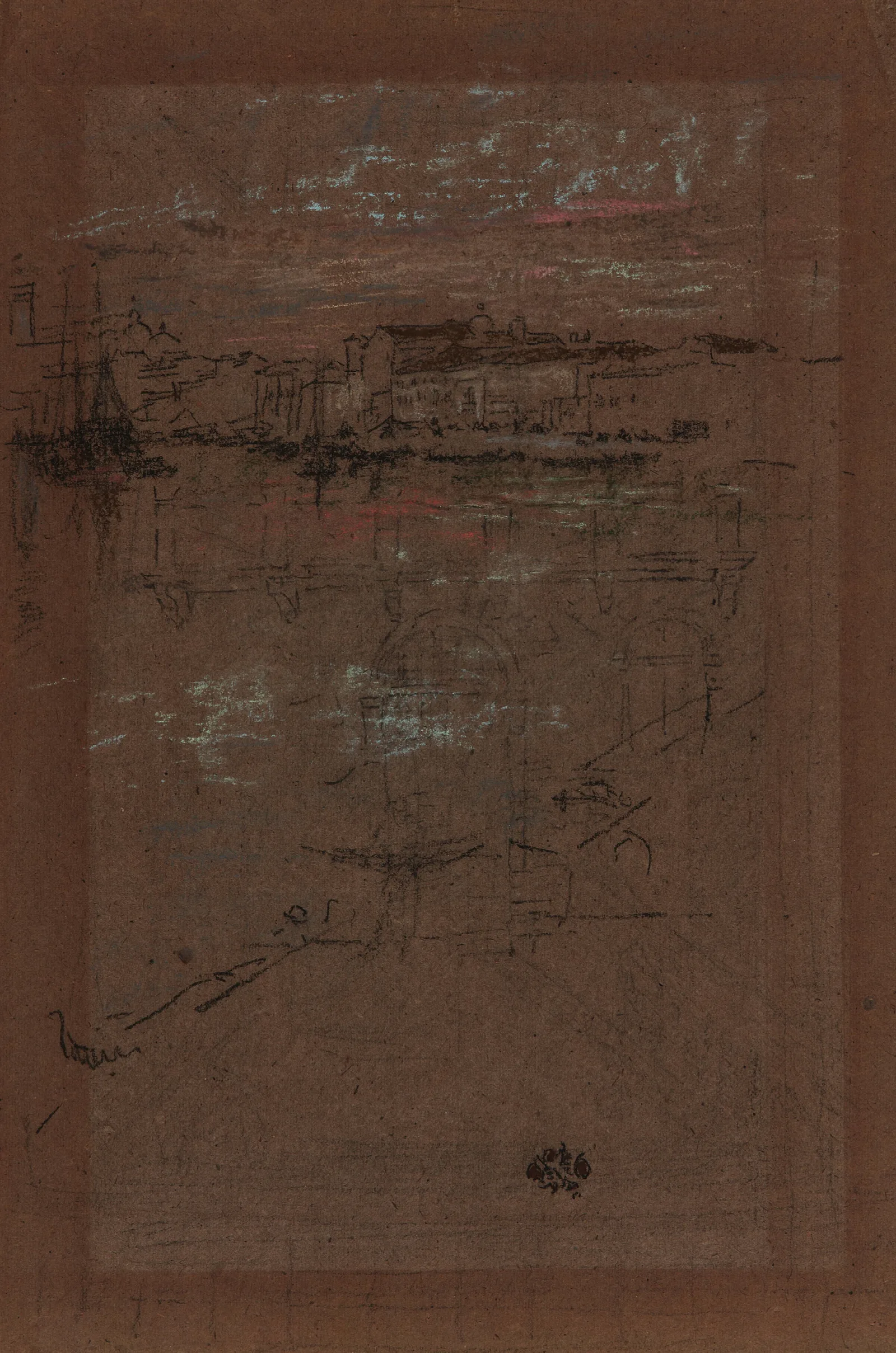 Sunset In Red And Brown Wall Art by James Abbott McNeill Whistler - Canvas Print
