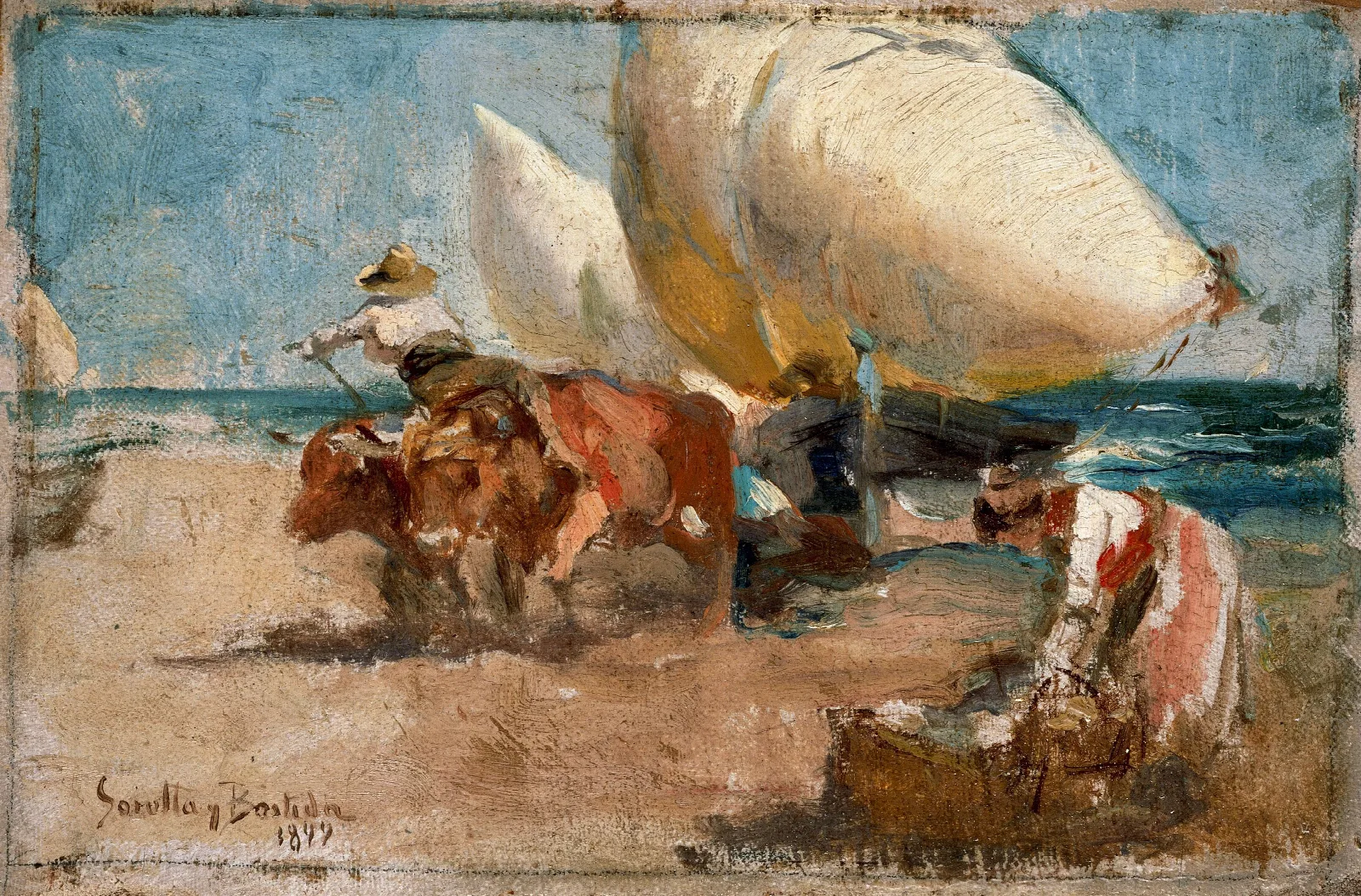 Escena De Playa Wall Art by Joaquín Sorolla - Canvas Print
