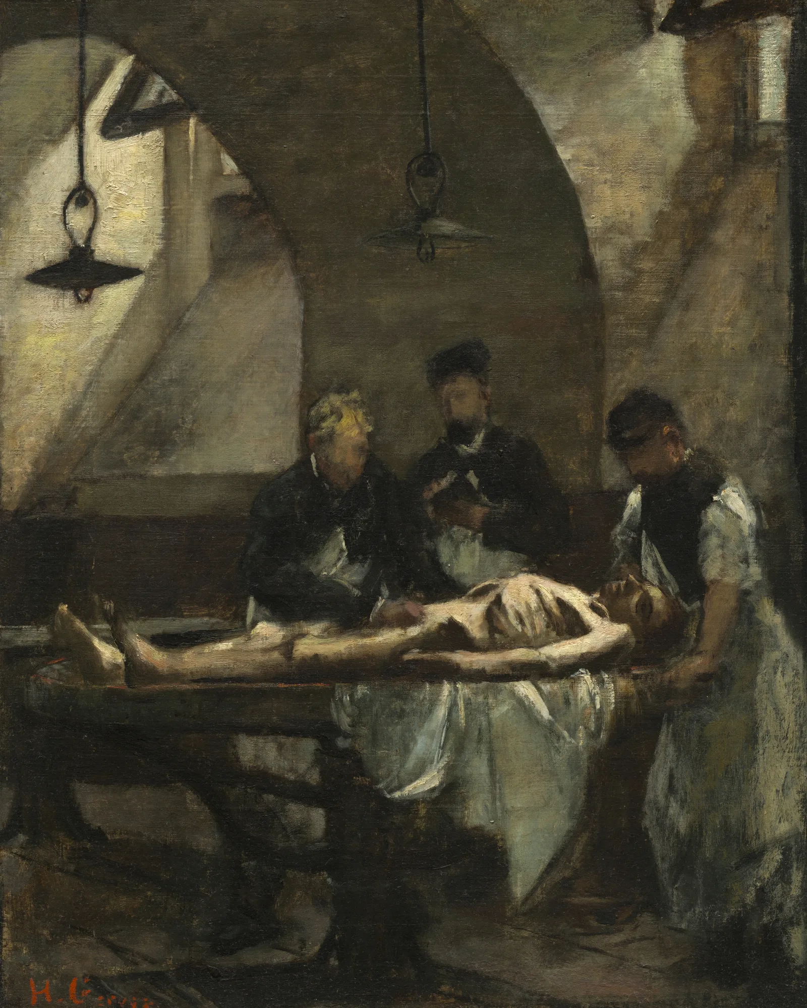 Study For Autopsy At The Hotel Dieu Wall Art by Henri Gervex - Canvas Print