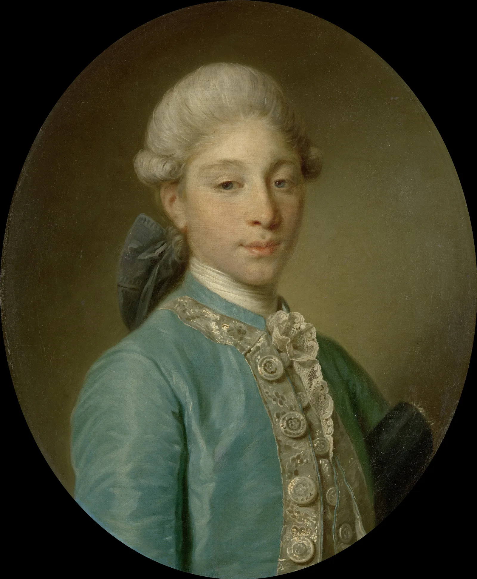 Portrait Of The Marquis De Saint Paul Wall Art by Jean-Baptiste Greuze - Canvas Print