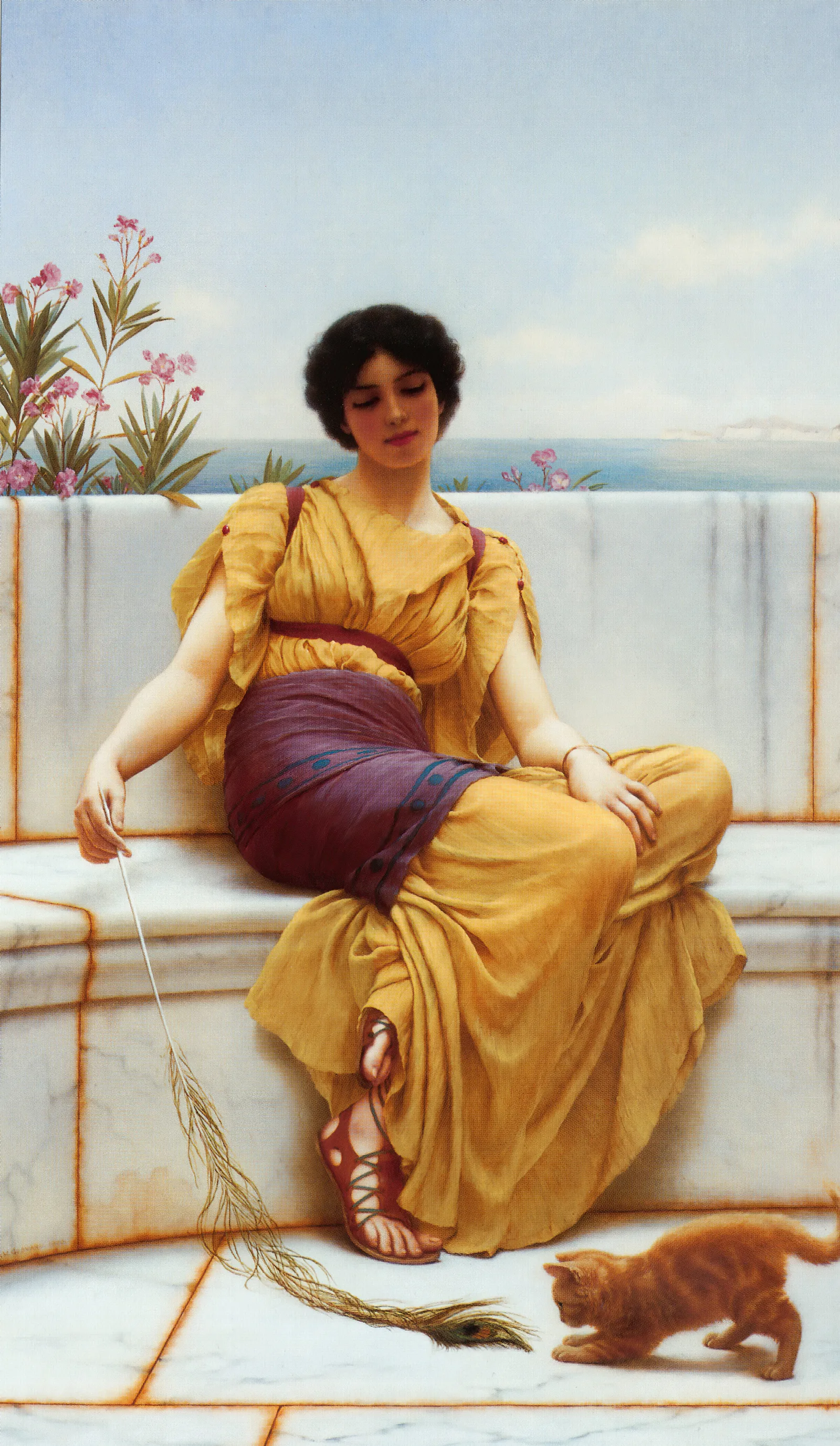 Idleness Wall Art by John William Godward - Canvas Print