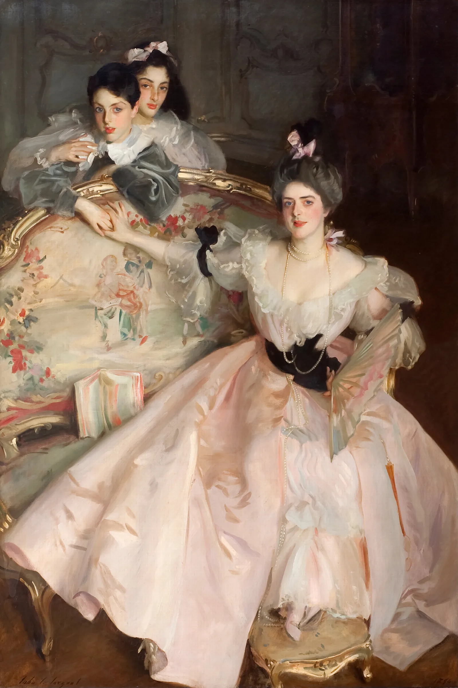 Mrs Carl Meyer And Her Children Wall Art by John Singer Sargent - Canvas Print