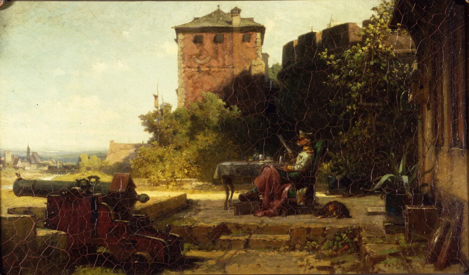 The Old Fortress Commandant Wall Art by Carl Spitzweg - Canvas Print