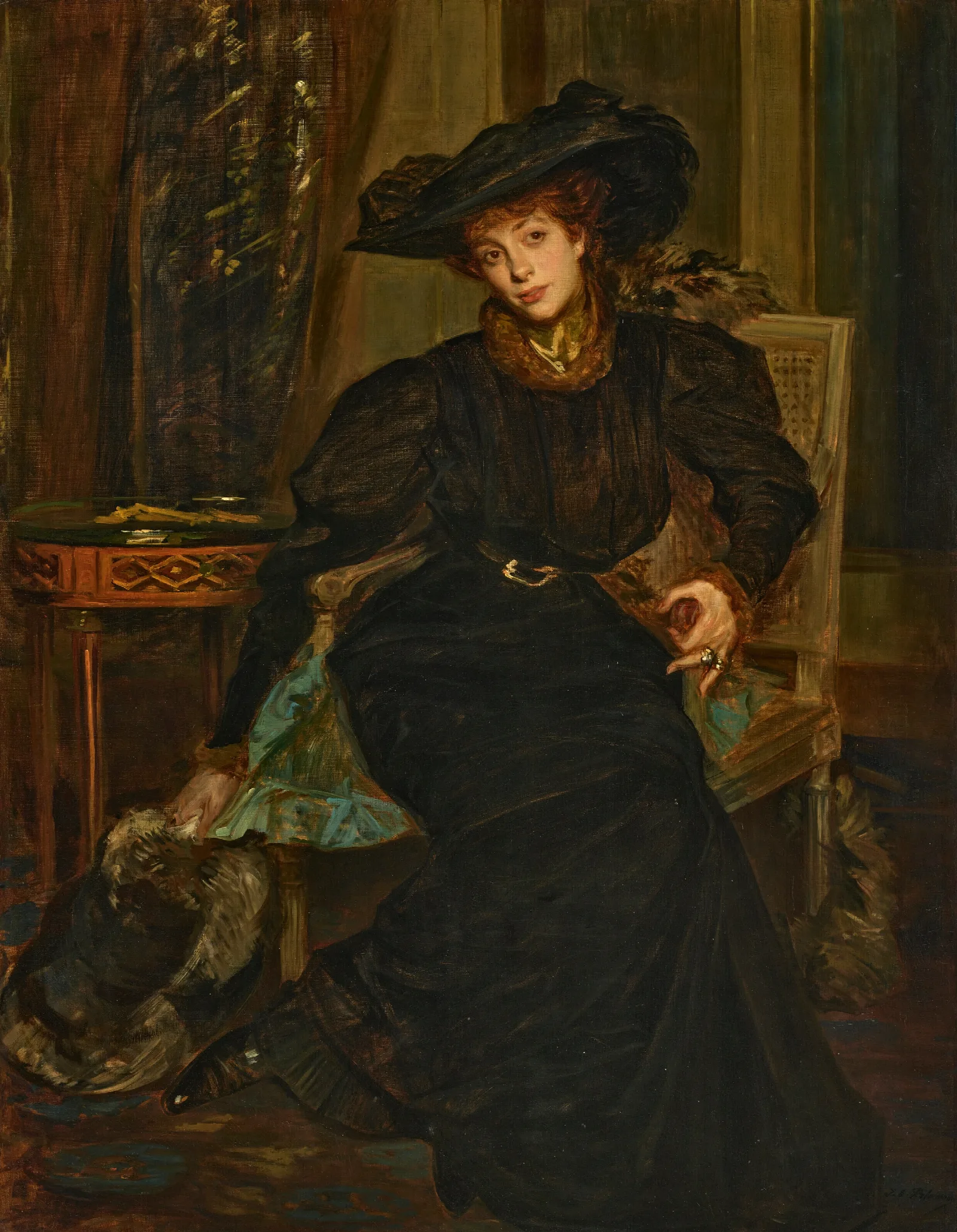 Lady In Black 4 Wall Art by Jacques-Émile Blanche - Canvas Print