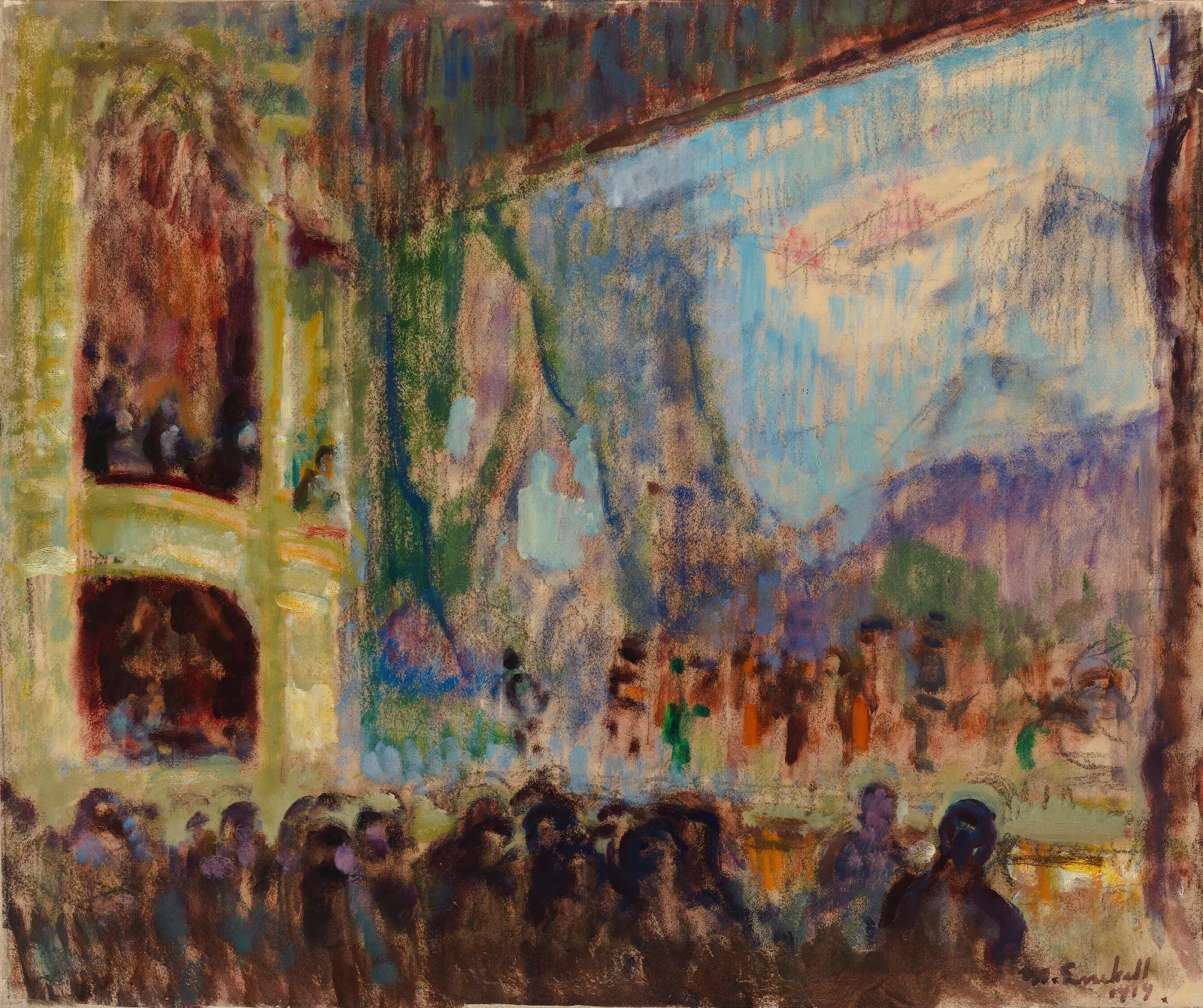 Interior View Of The Finnish Opera Wall Art by Magnus Enckell - Canvas Print