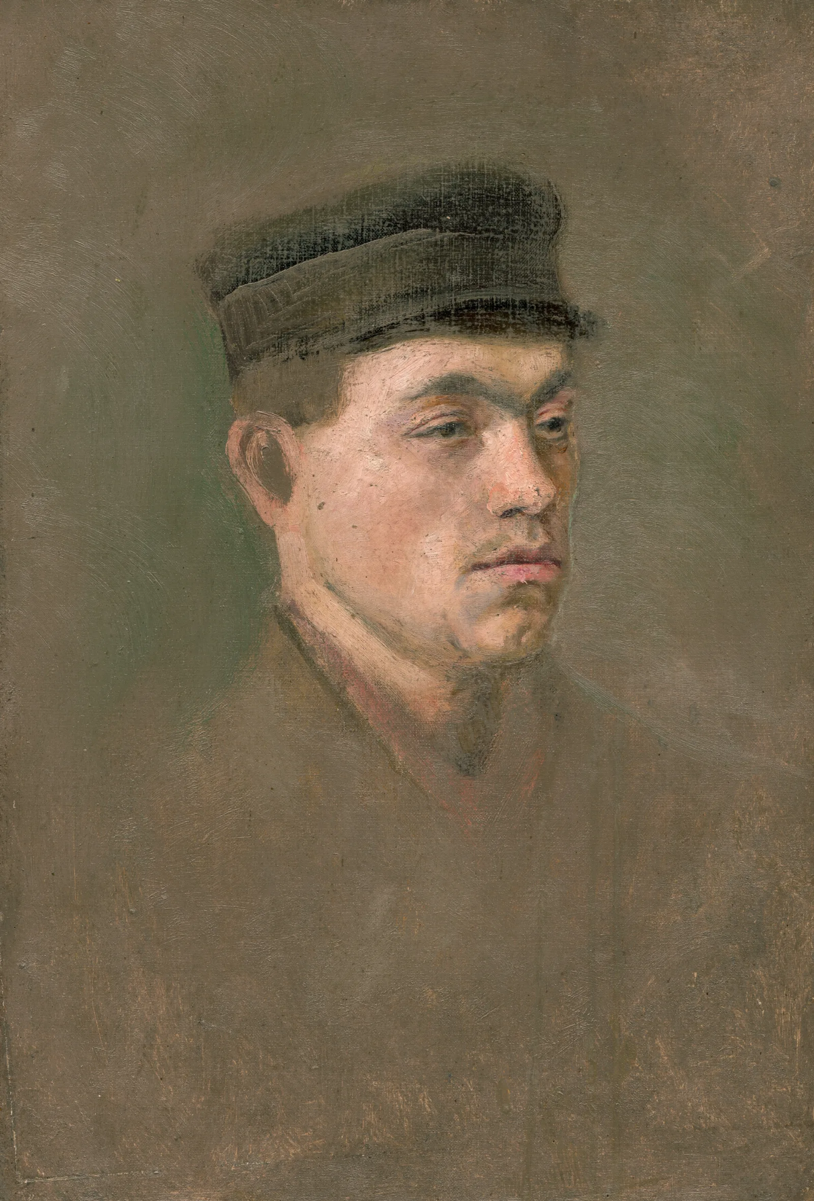 Head Study Of A Craftsboy Wall Art by Ladislav Mednyánszky - Canvas Print