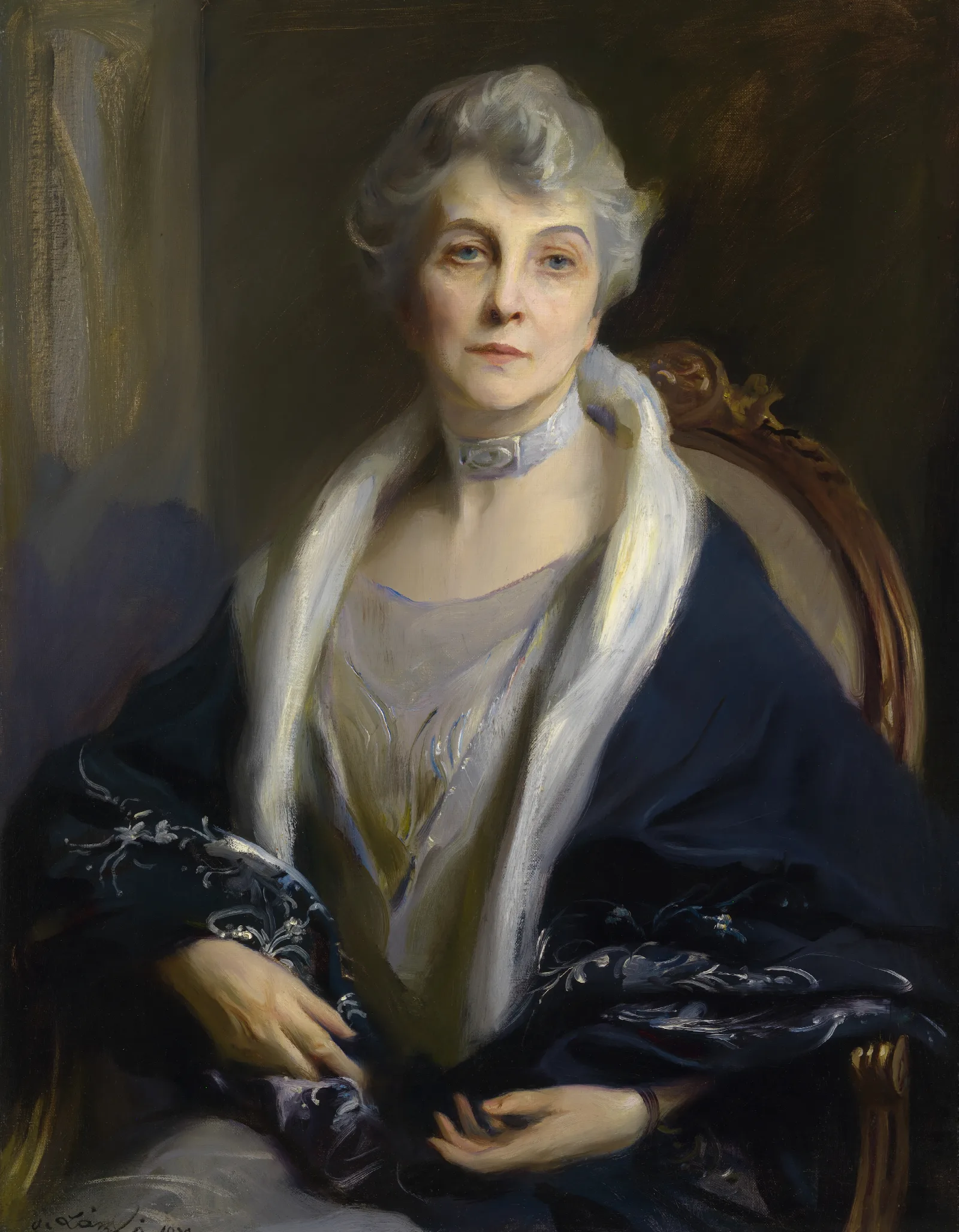 Clara Margaret Cook Kellogg Wall Art by Philip Alexius de László - Canvas Print