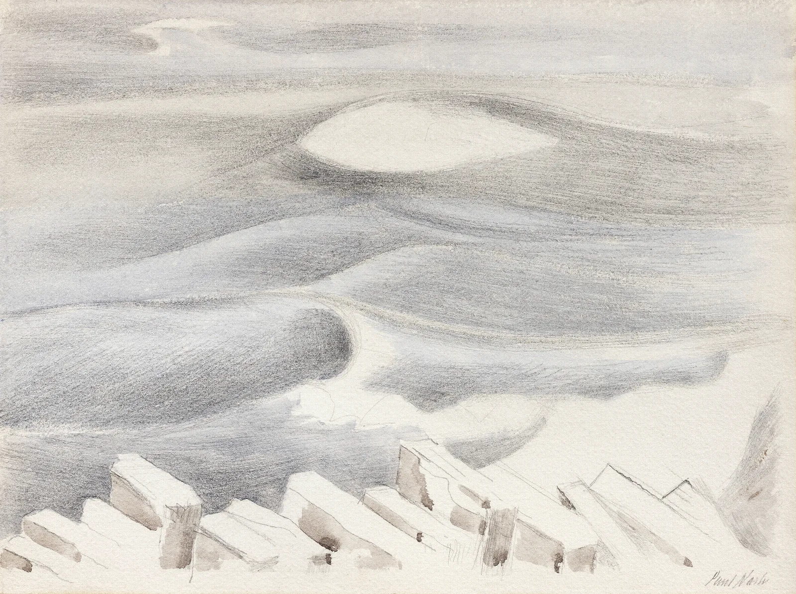 Waves 3 Wall Art by Paul Nash - Canvas Print