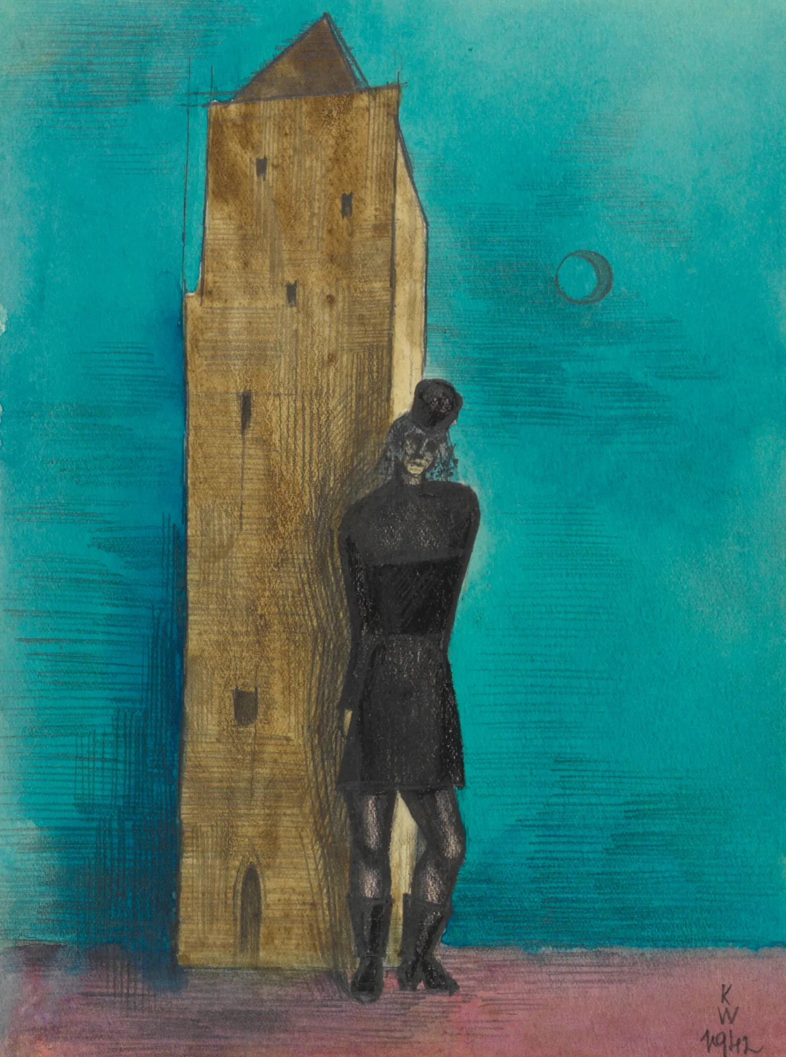Die Witwe 2 Wall Art by Karl Wiener - Canvas Print