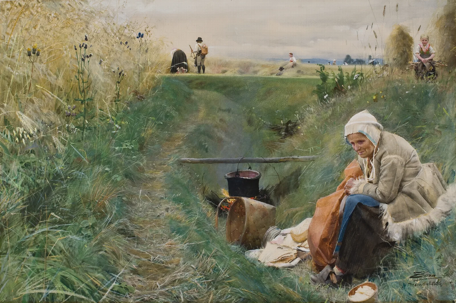 Our Daily Bread Wall Art by Anders Zorn - Canvas Print