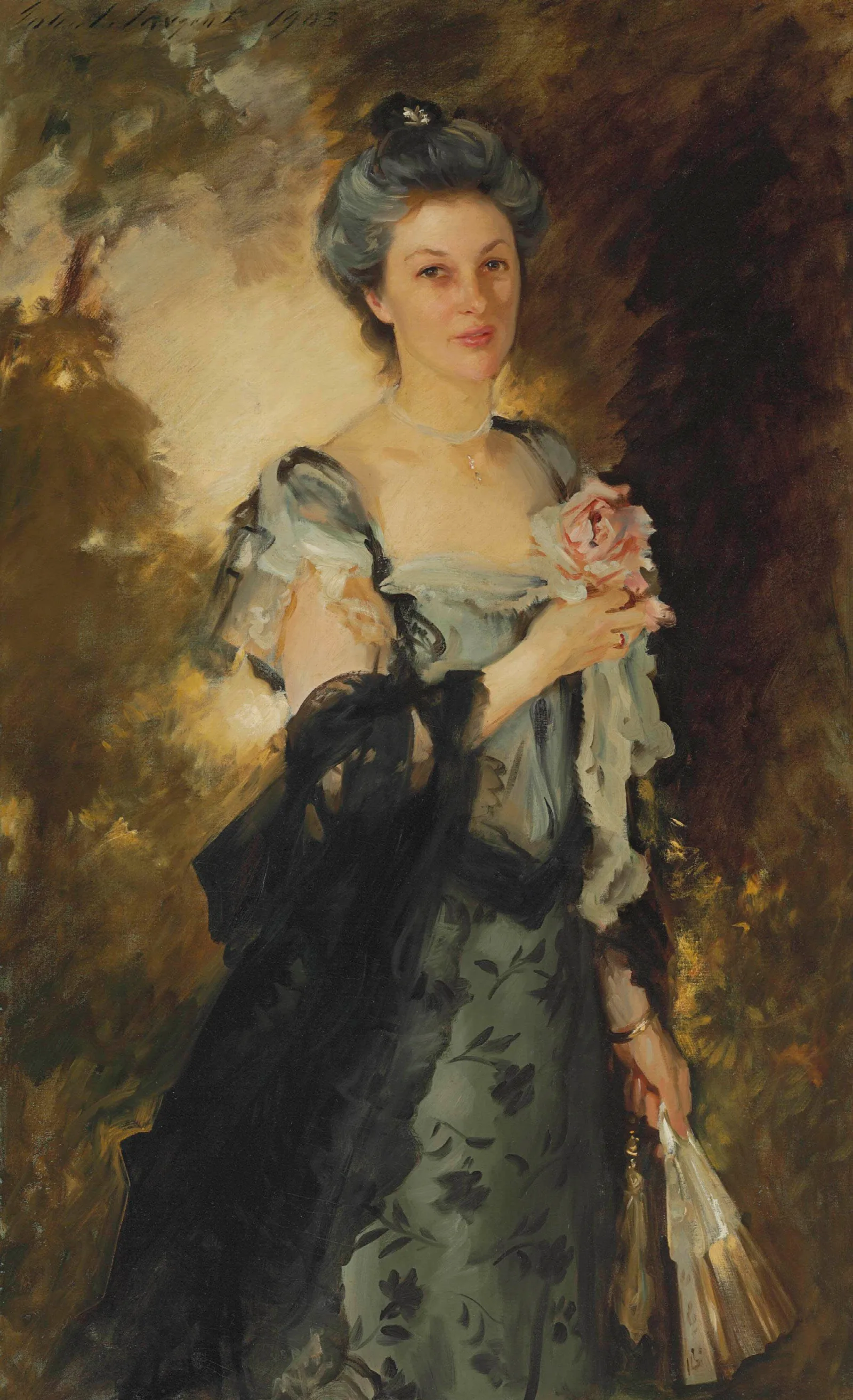 Mrs William Crowninshield Endicott Jr Wall Art by John Singer Sargent - Canvas Print