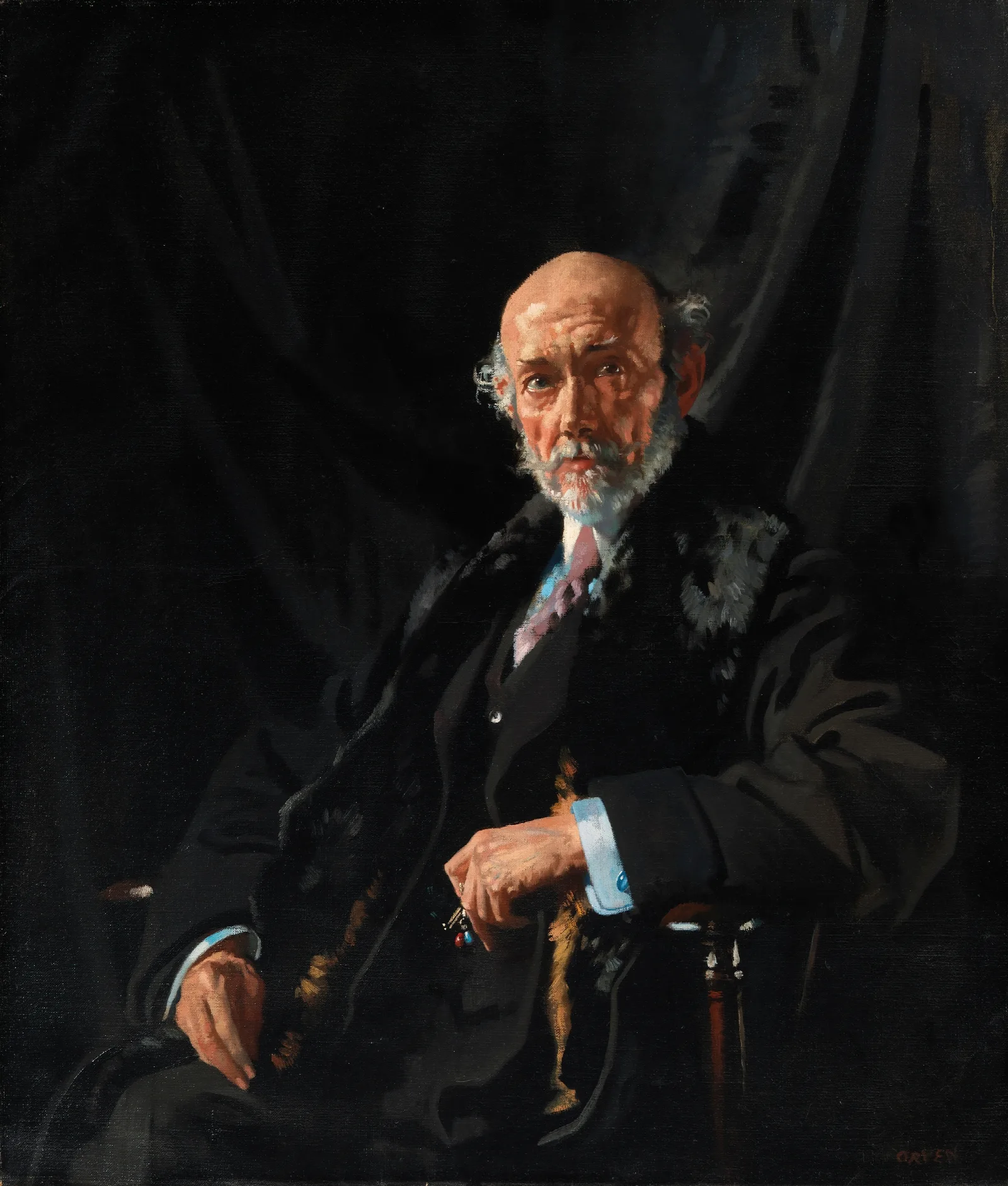 Portrait Of Dr E J Dillon War Correspondent And Publicist Wall Art by William Orpen - Canvas Print