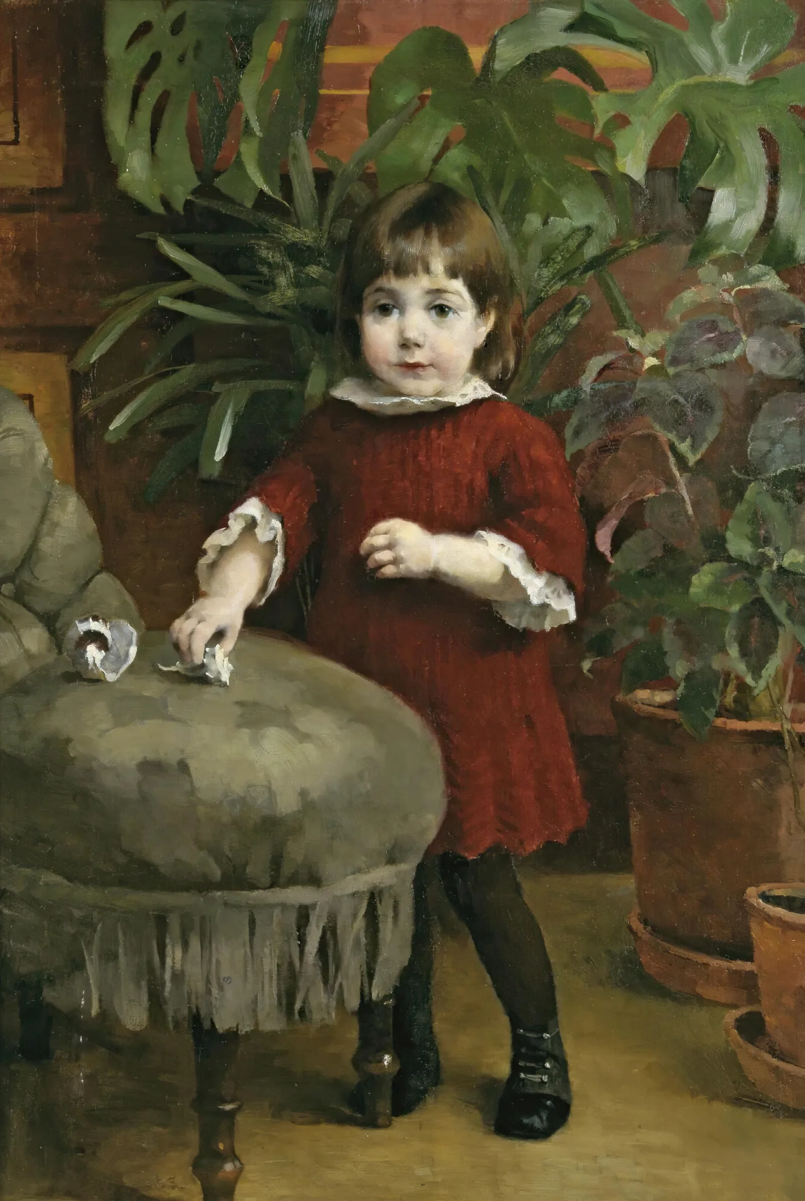 Little Gudrun Wall Art by Helene Schjerfbeck - Canvas Print