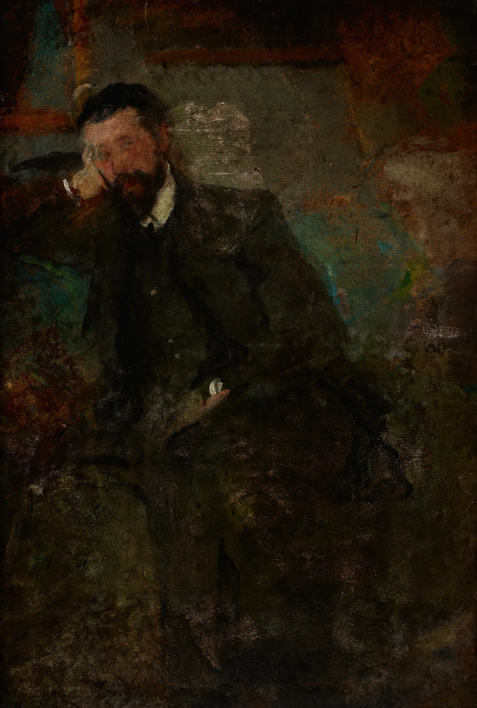 Portrait Of A Man 207 Wall Art by Olga Boznanska - Canvas Print