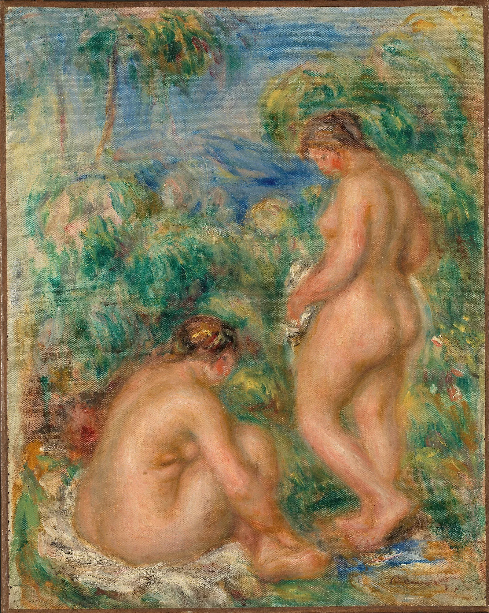 Bathing Women 5 Wall Art by Pierre-Auguste Renoir - Canvas Print