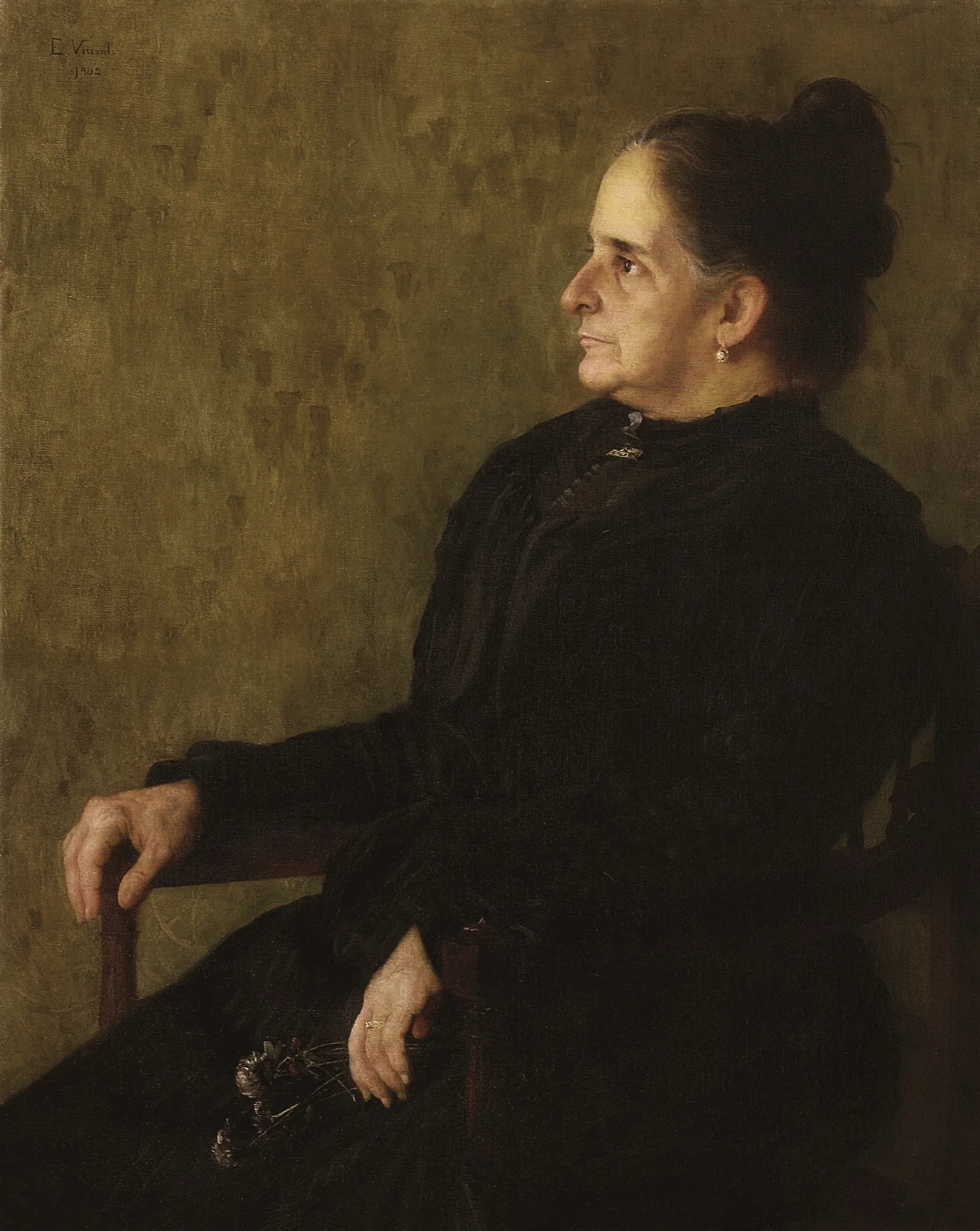 Retrato De Adelaide Simas Wall Art by Eliseu Visconti - Canvas Print